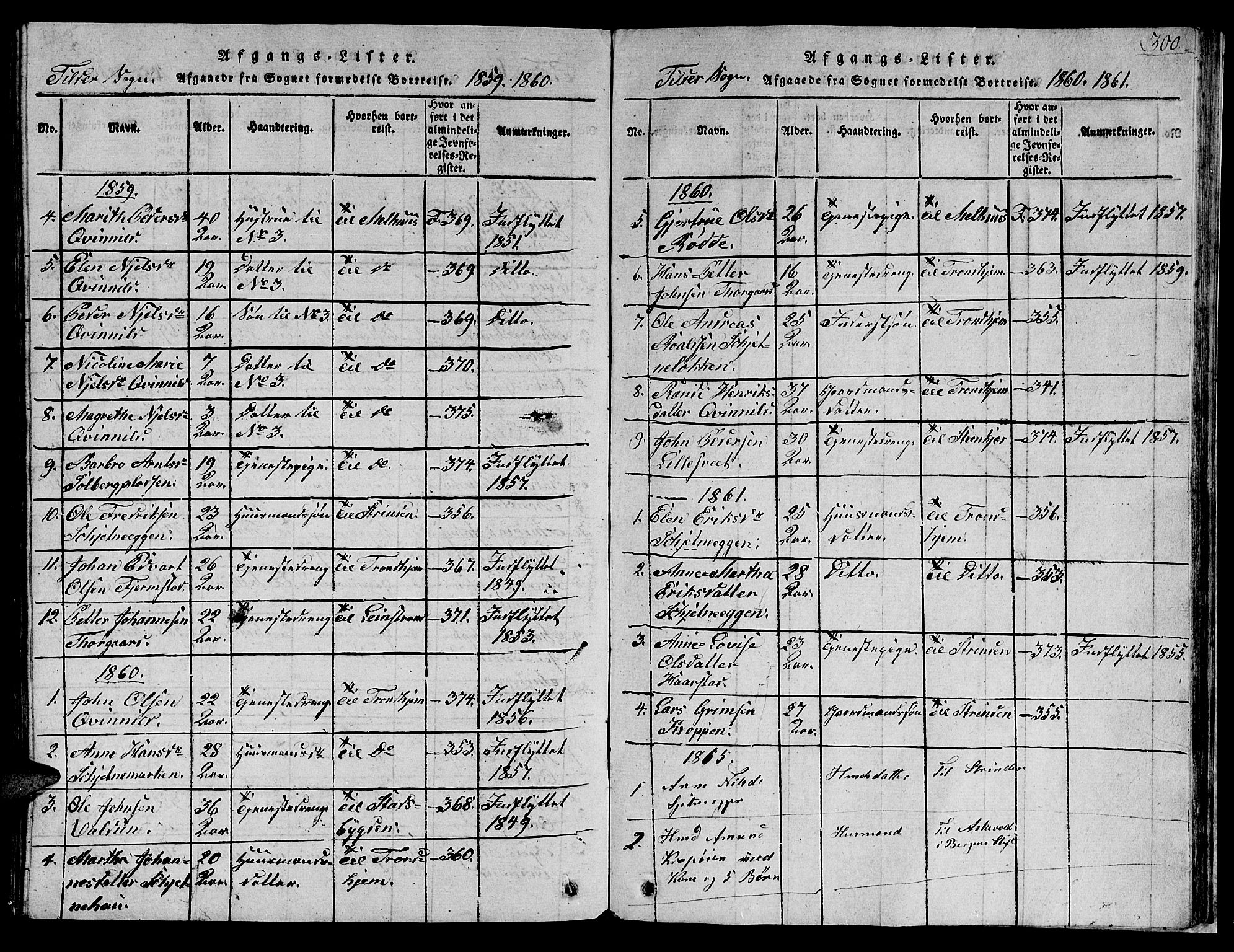 Ministerialprotokoller, klokkerbøker og fødselsregistre - Sør-Trøndelag, SAT/A-1456/621/L0458: Parish register (copy) no. 621C01, 1816-1865, p. 300