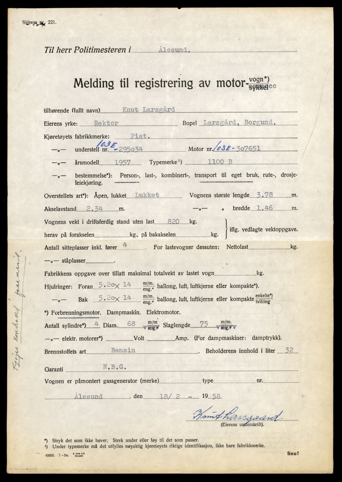 Møre og Romsdal vegkontor - Ålesund trafikkstasjon, AV/SAT-A-4099/F/Fe/L0002: Registreringskort for kjøretøy T 128 - T 231, 1927-1998, p. 1388