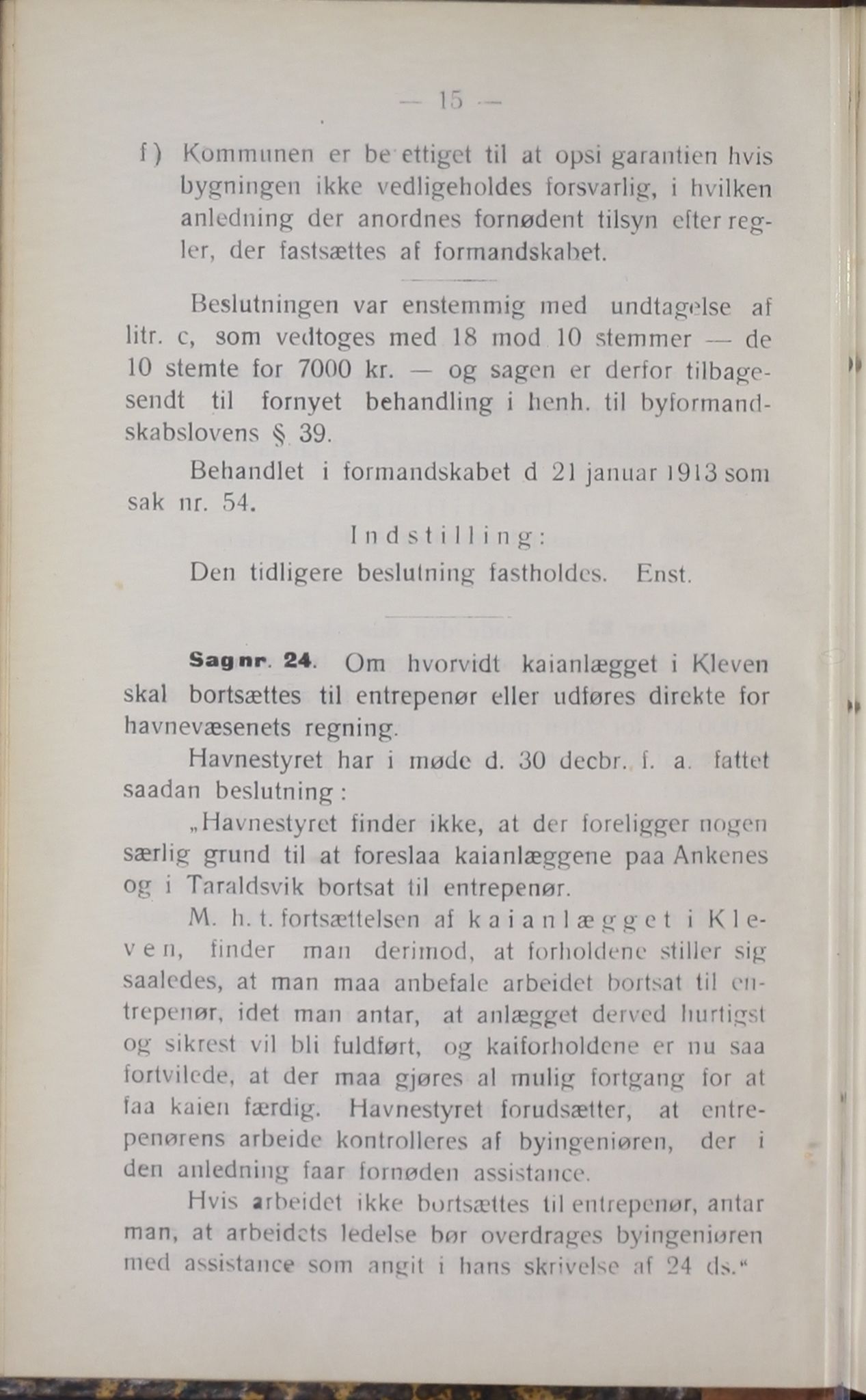 Narvik kommune. Formannskap , AIN/K-18050.150/A/Ab/L0003: Møtebok, 1913