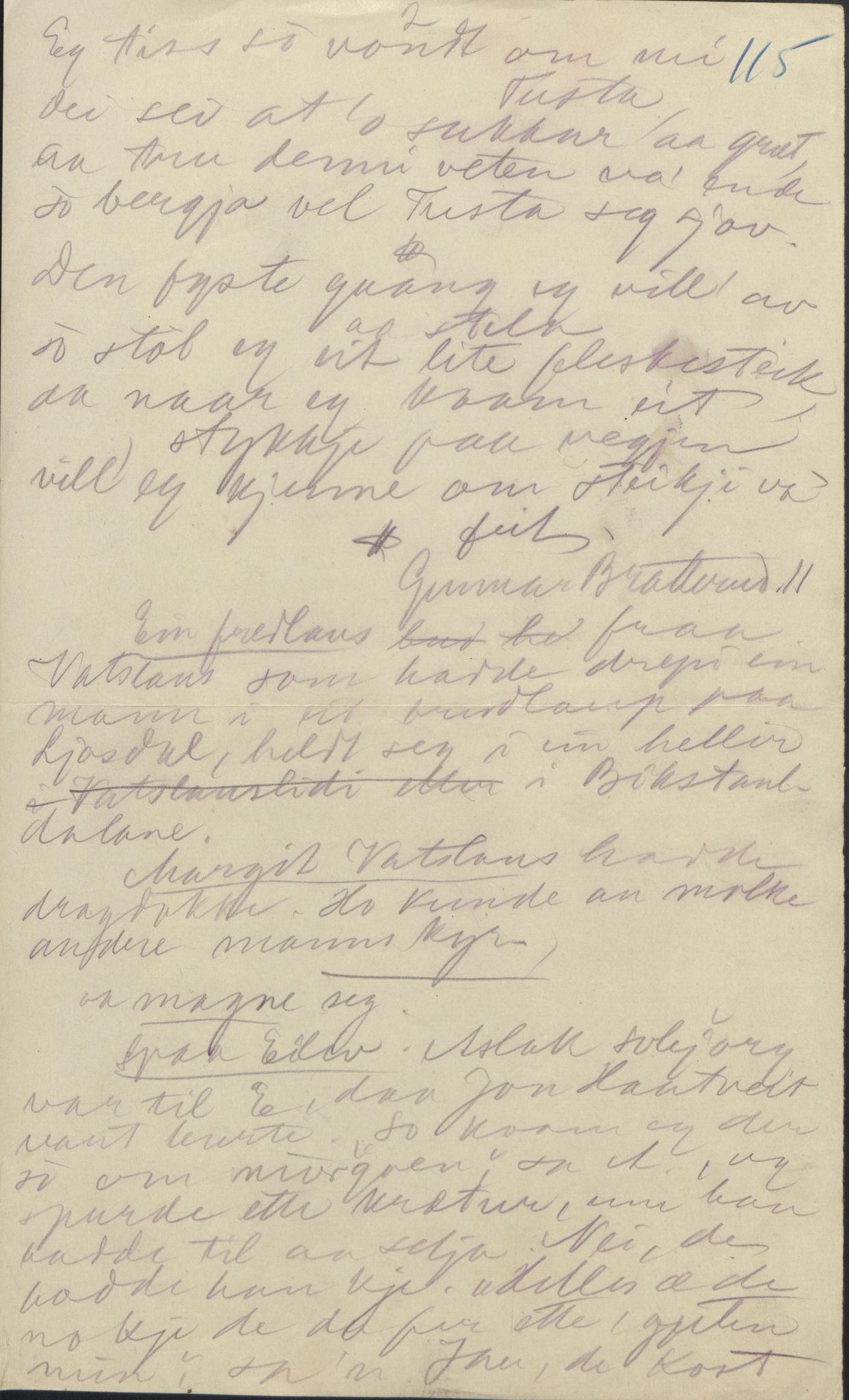 Rikard Berge, TEMU/TGM-A-1003/F/L0004/0052: 101-159 / 156 MRK: Øyfjell, Møsstraand o.a. Ymse rosemålarar, litt om spelemenn, 1908-1909, p. 115