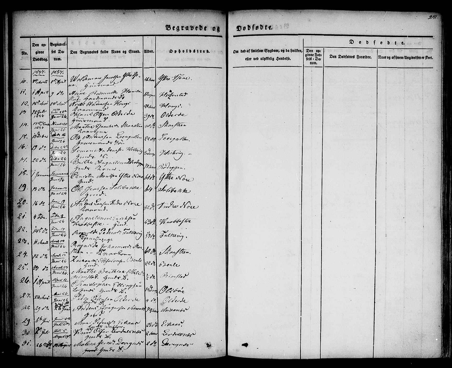 Davik sokneprestembete, AV/SAB-A-79701/H/Haa/Haaa/L0004: Parish register (official) no. A 4, 1830-1849, p. 241