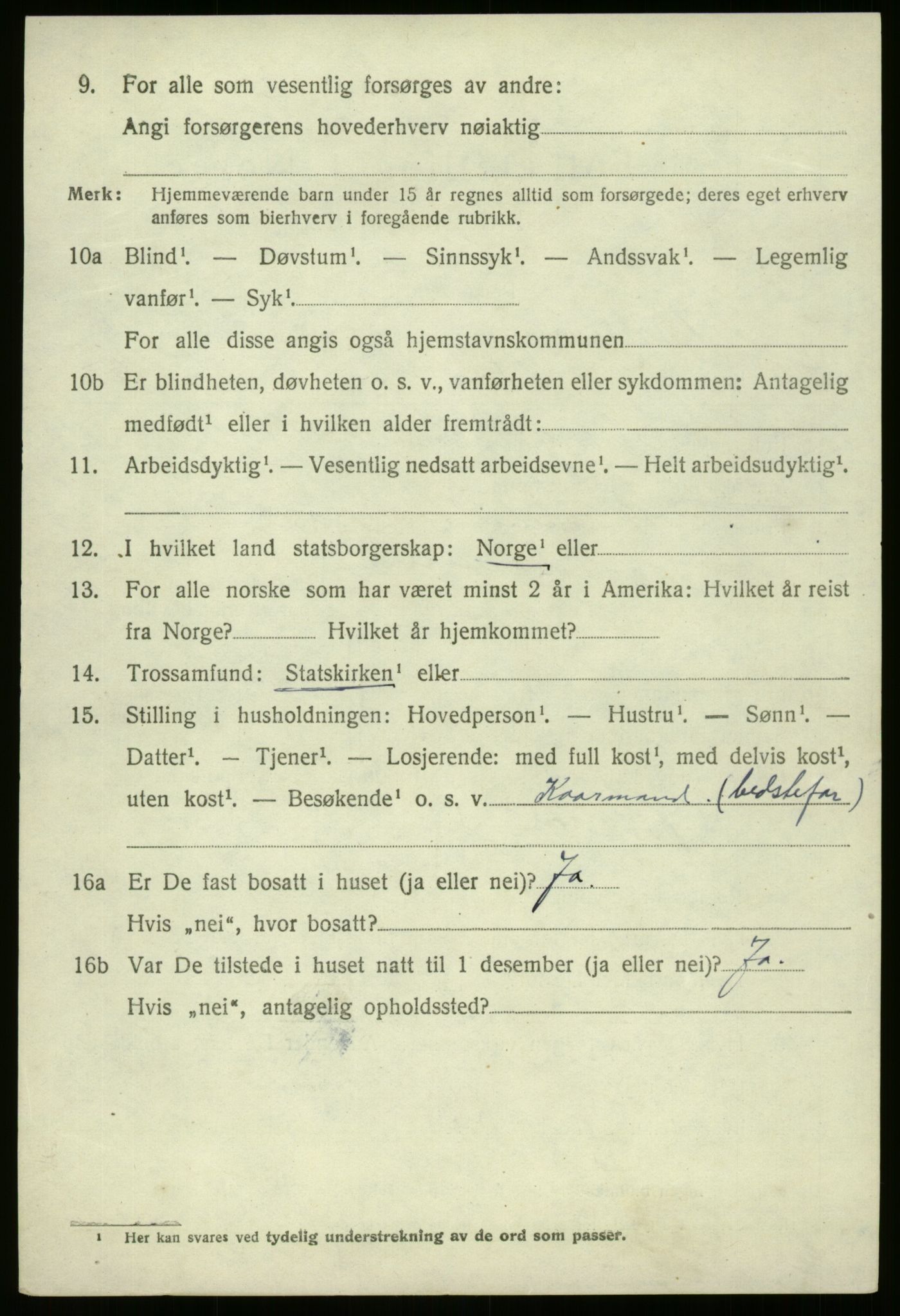 SAB, 1920 census for Bremanger, 1920, p. 6735