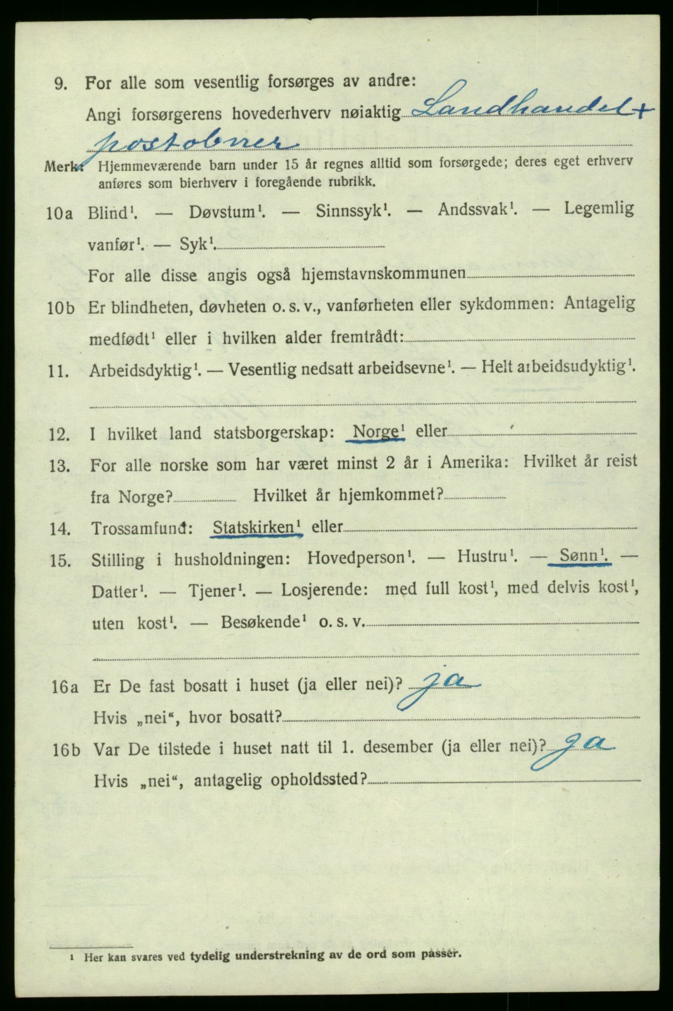 SAB, 1920 census for Samnanger, 1920, p. 858