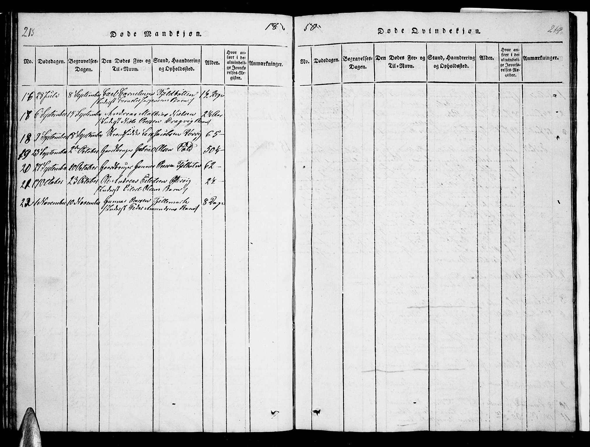 Ministerialprotokoller, klokkerbøker og fødselsregistre - Nordland, AV/SAT-A-1459/863/L0911: Parish register (copy) no. 863C01, 1821-1858, p. 213-214