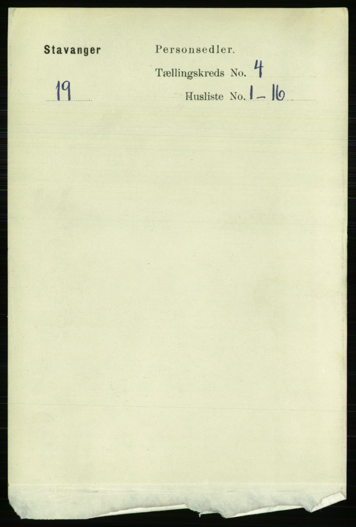 RA, 1891 census for 1103 Stavanger, 1891, p. 7674