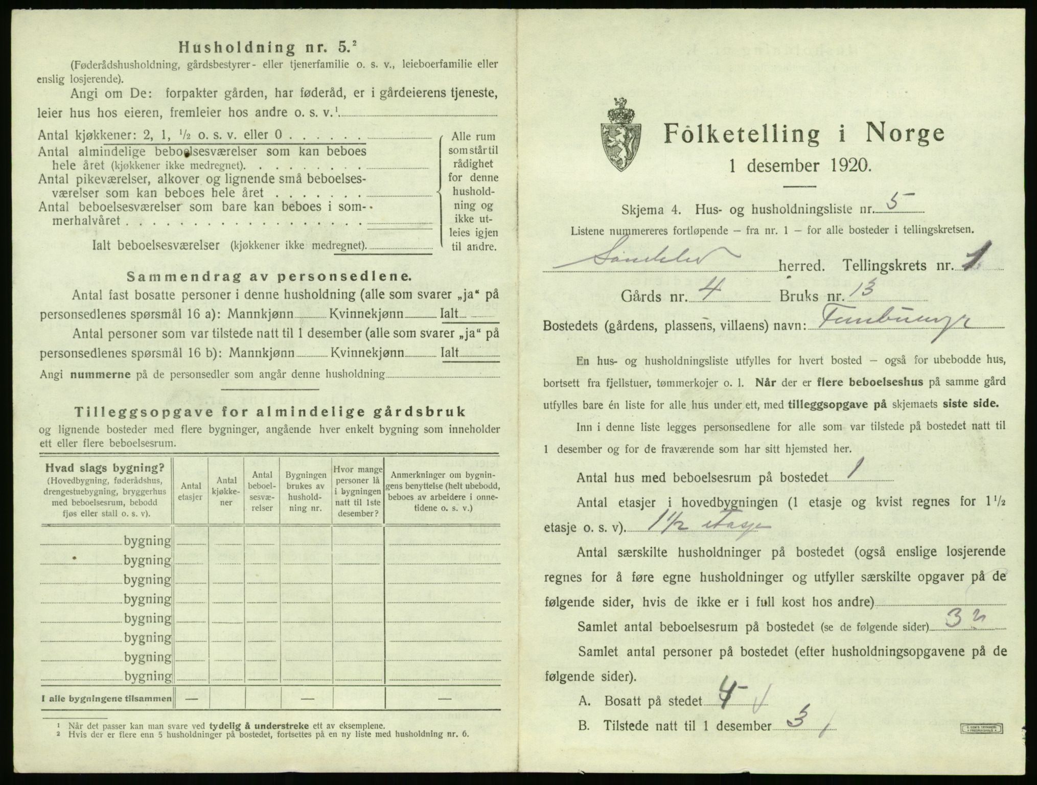 SAK, 1920 census for Søndeled, 1920, p. 69