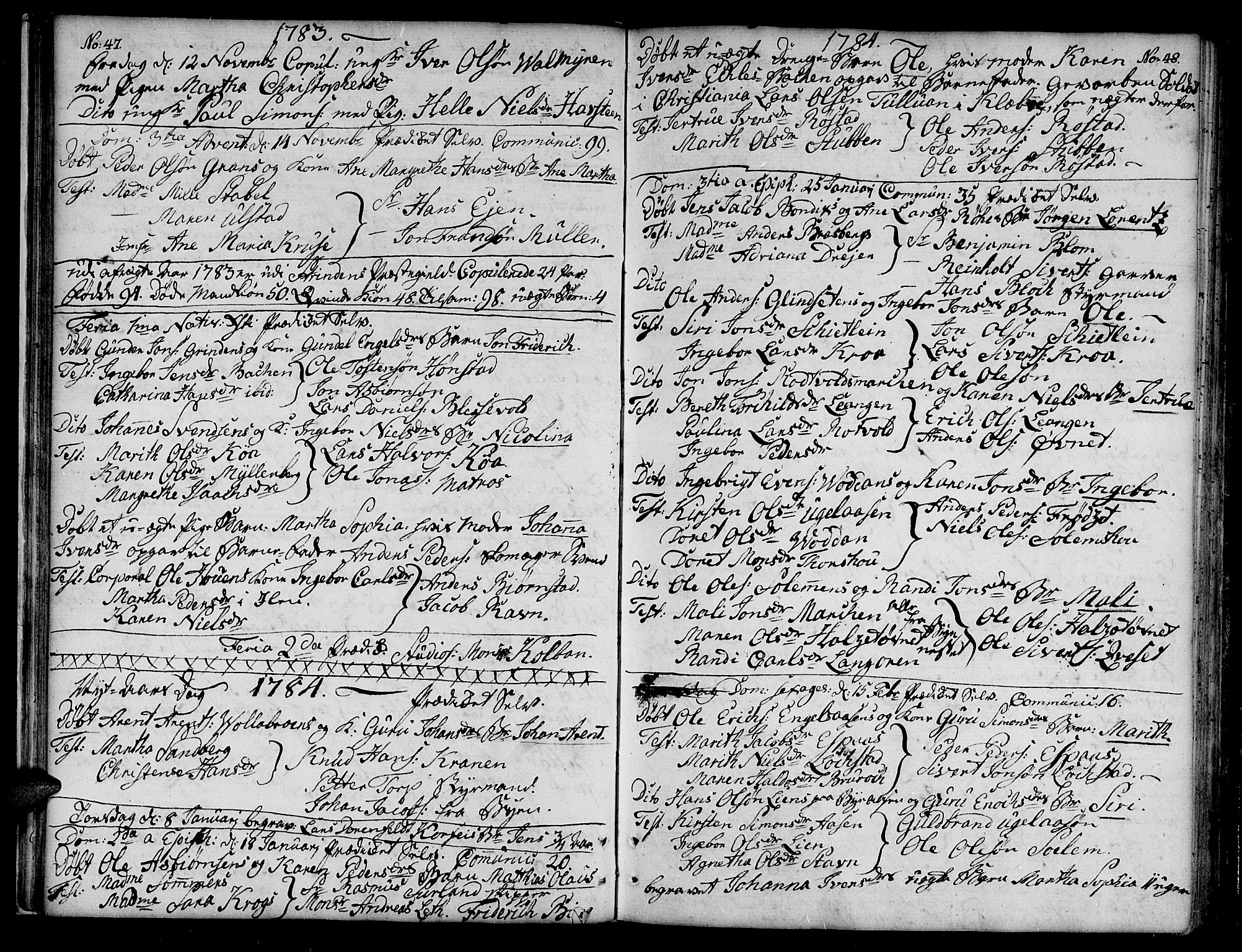 Ministerialprotokoller, klokkerbøker og fødselsregistre - Sør-Trøndelag, SAT/A-1456/604/L0180: Parish register (official) no. 604A01, 1780-1797, p. 47-48