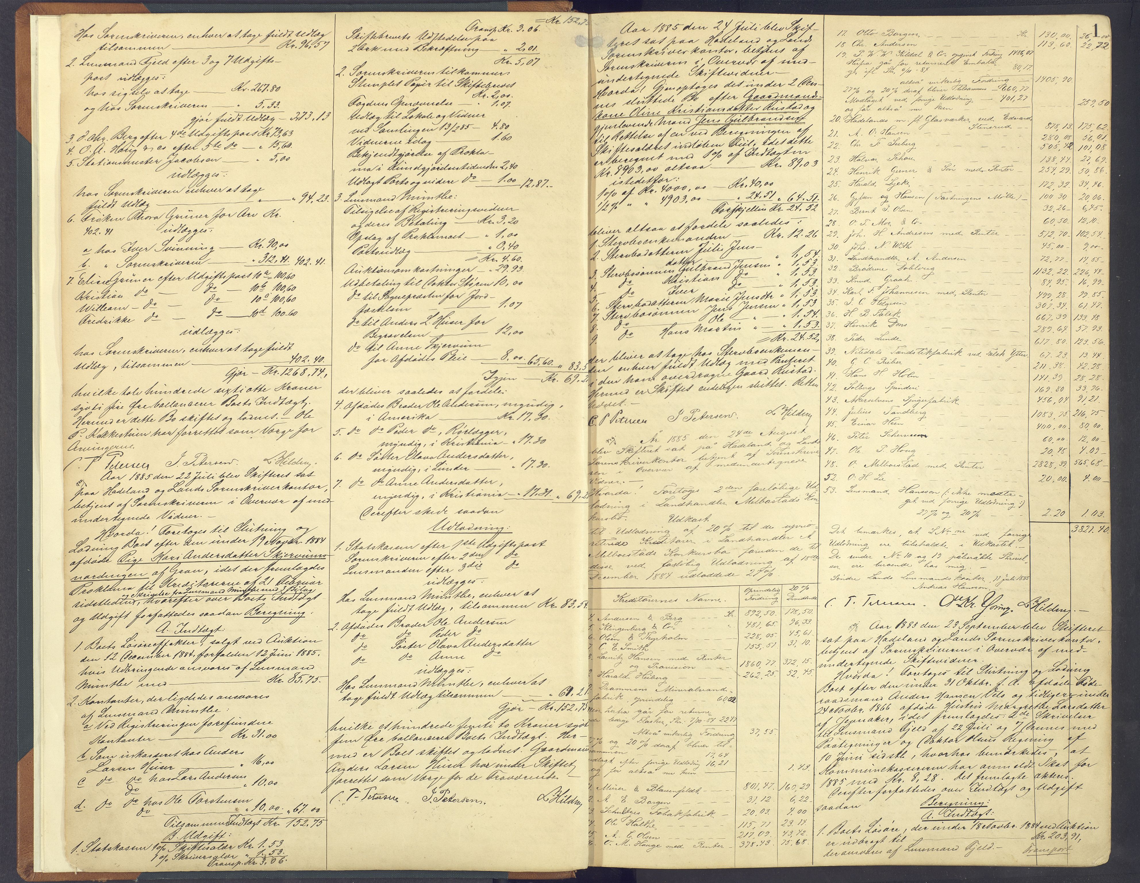Hadeland og Land tingrett, AV/SAH-TING-010/J/Jd/L0003: Skifteutlodningsprotokoll, 1885-1900, p. 0b-1a