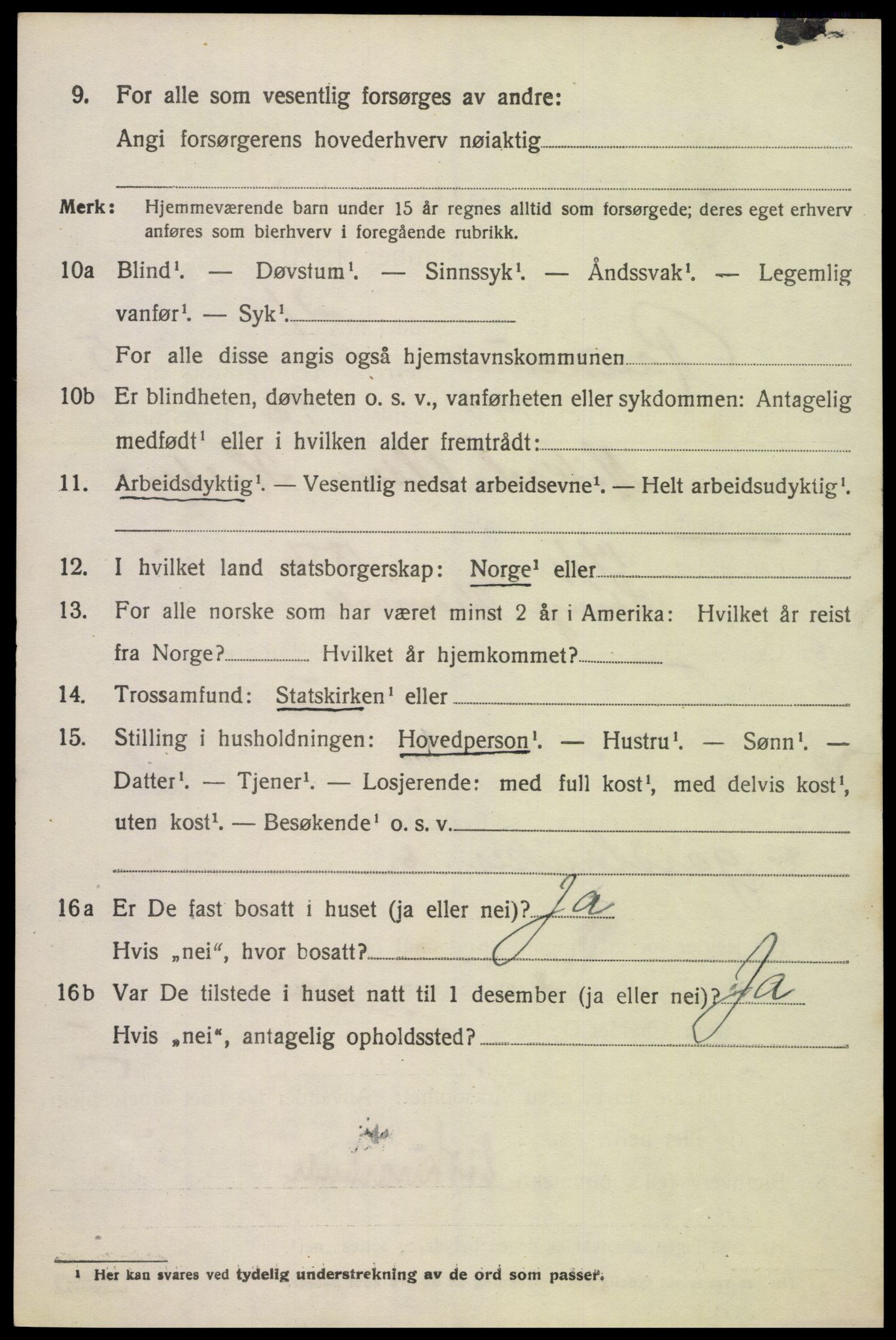 SAK, 1920 census for Randesund, 1920, p. 2713