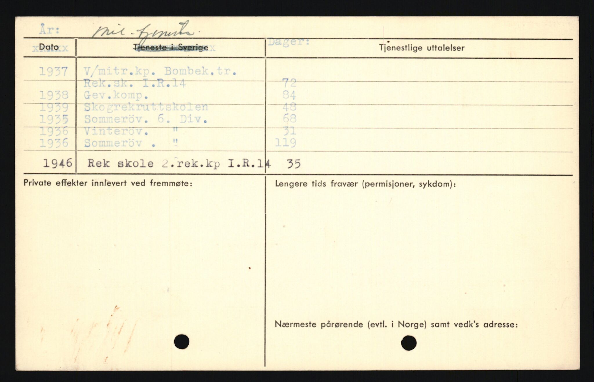 Forsvaret, Sør-Hålogaland landforsvar, AV/RA-RAFA-2552/P/Pa/L0302: Personellmapper for slettet personell, yrkesbefal og vernepliktig befal, født 1913-1916, 1932-1976, p. 339