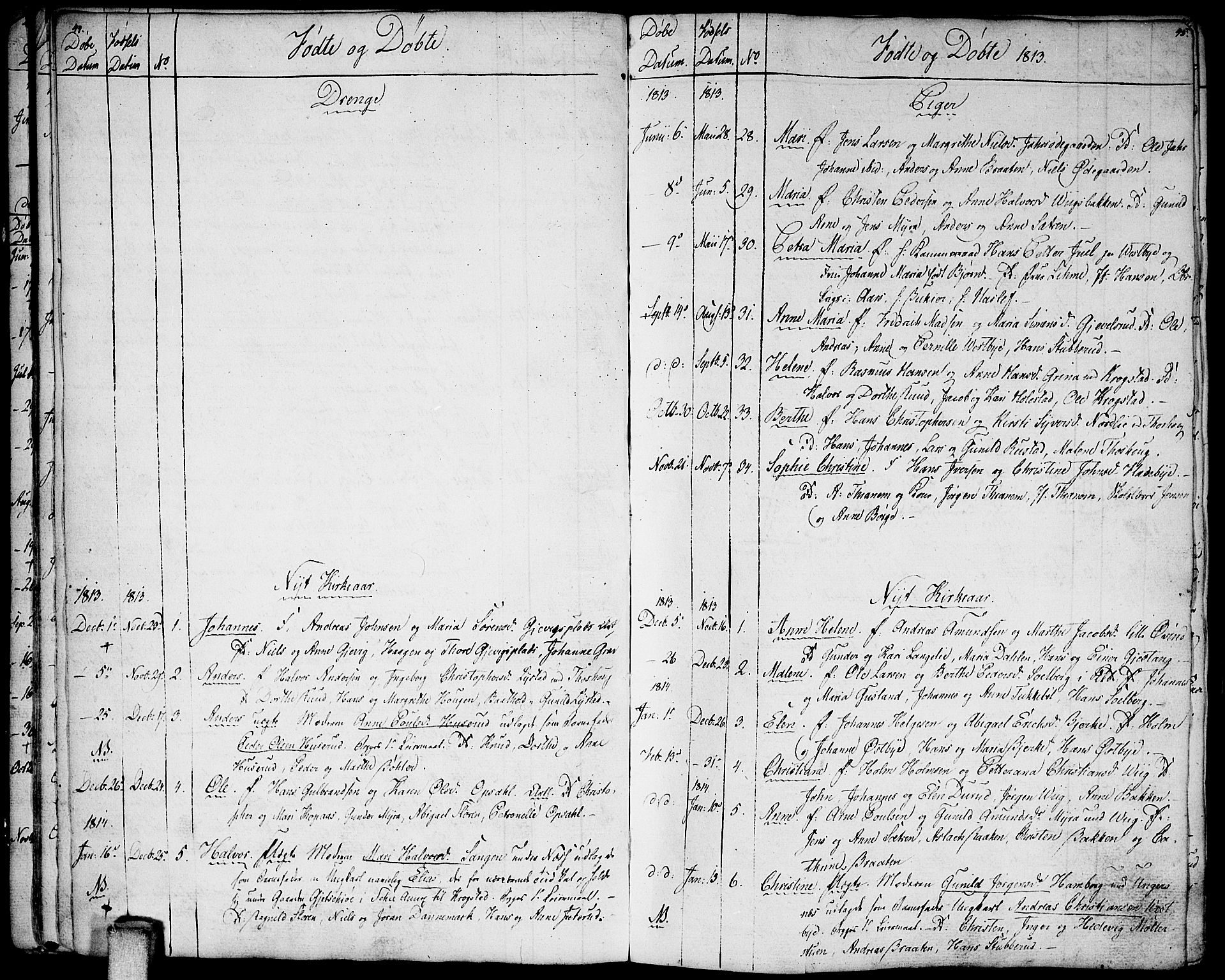 Enebakk prestekontor Kirkebøker, SAO/A-10171c/F/Fa/L0004: Parish register (official) no. I 4, 1806-1854, p. 44-45