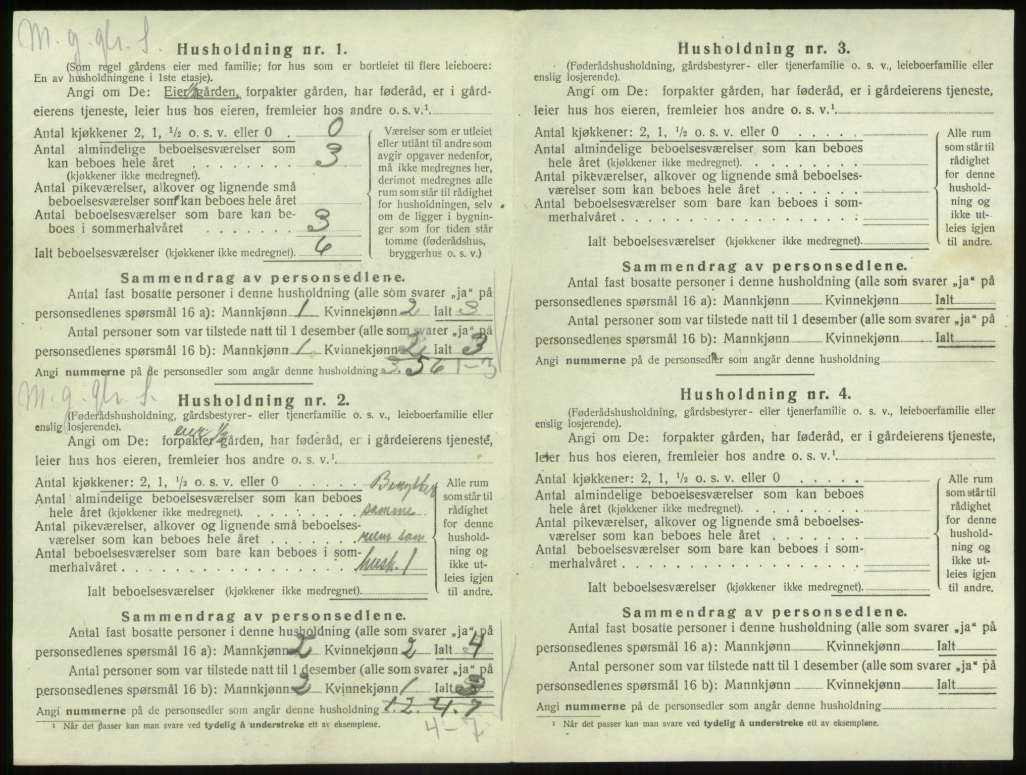 SAB, 1920 census for Gaular, 1920, p. 390