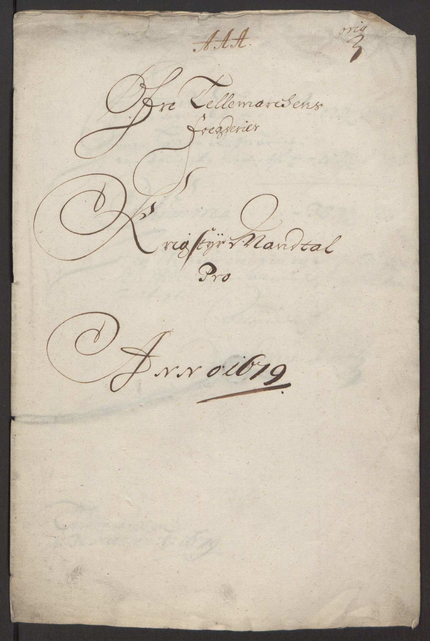 Rentekammeret inntil 1814, Reviderte regnskaper, Fogderegnskap, RA/EA-4092/R35/L2074: Fogderegnskap Øvre og Nedre Telemark, 1679, p. 161