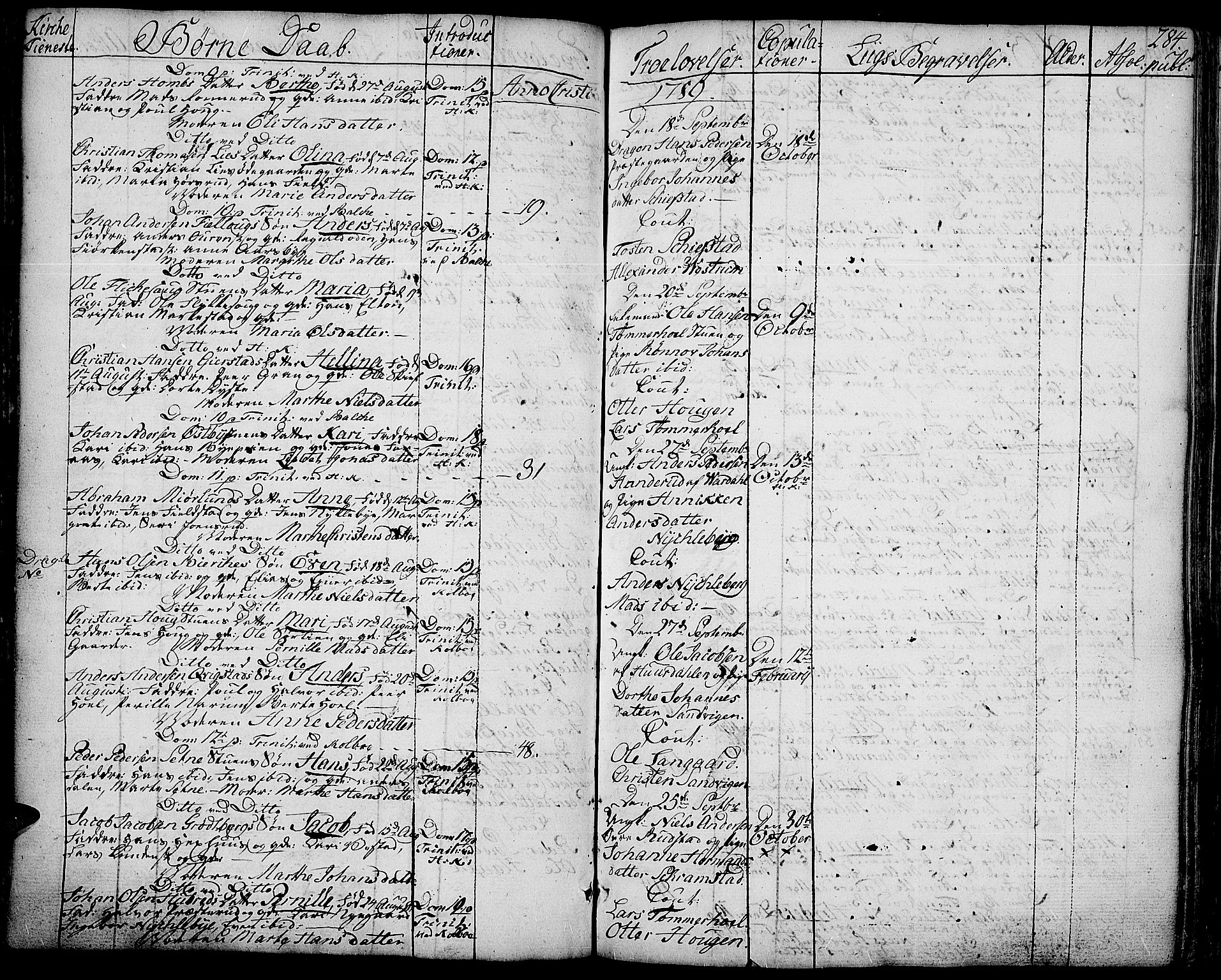 Toten prestekontor, AV/SAH-PREST-102/H/Ha/Haa/L0006: Parish register (official) no. 6, 1773-1793, p. 284