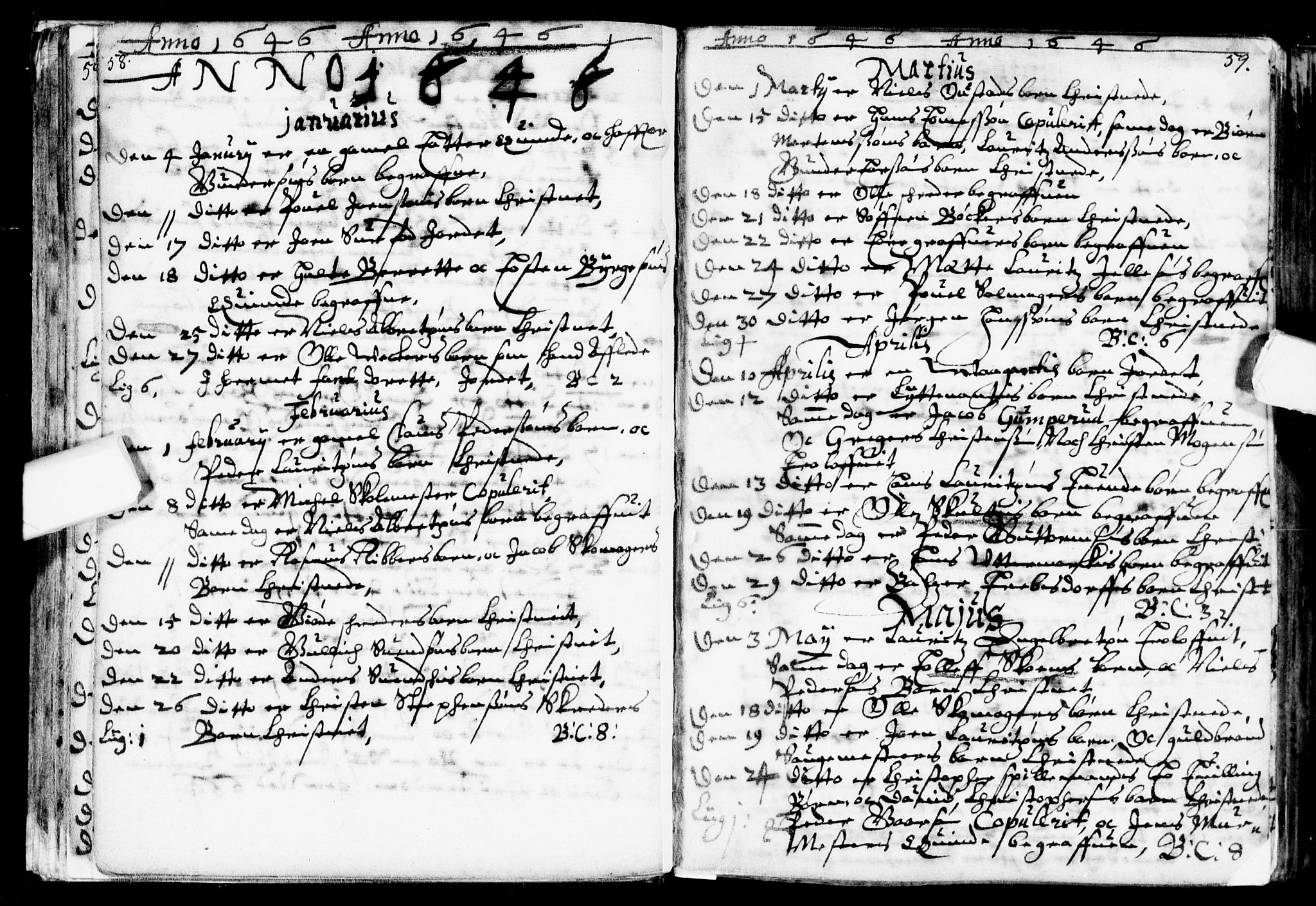 Bragernes kirkebøker, SAKO/A-6/F/Fa/L0001: Parish register (official) no. I 1, 1634-1662, p. 58-59