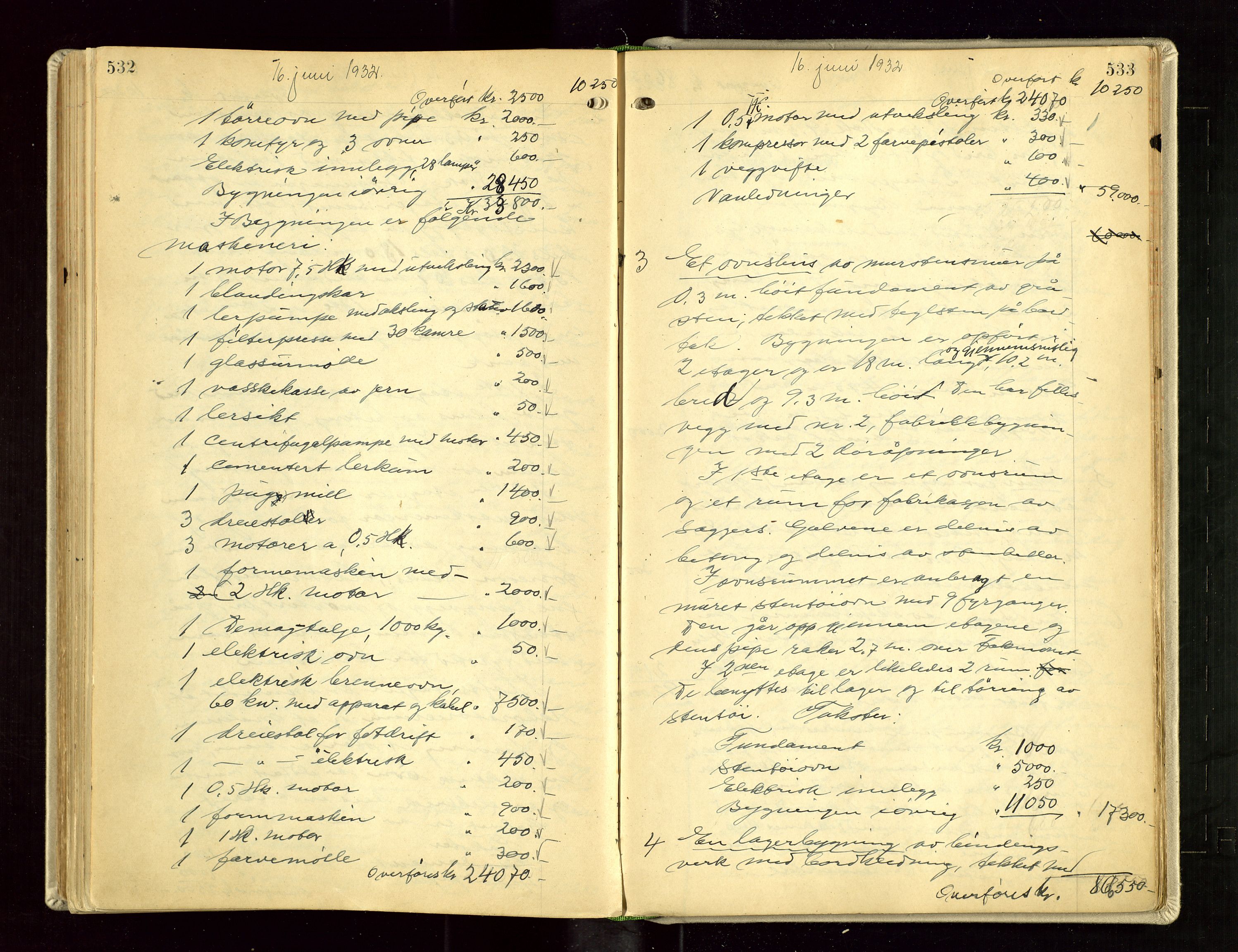 Eigersund lensmannskontor, AV/SAST-A-100171/Goa/L0005: "Branntakstprotokoll", 1921-1936, p. 532-533
