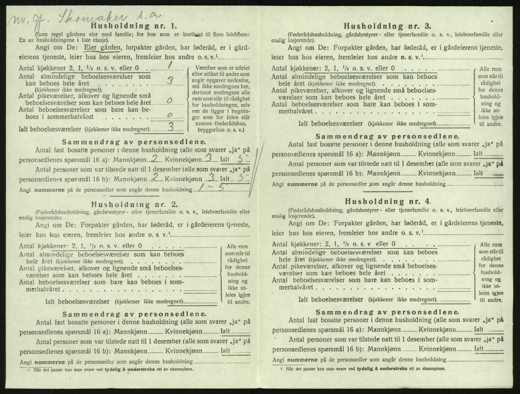 SAKO, 1920 census for Hedrum, 1920, p. 264