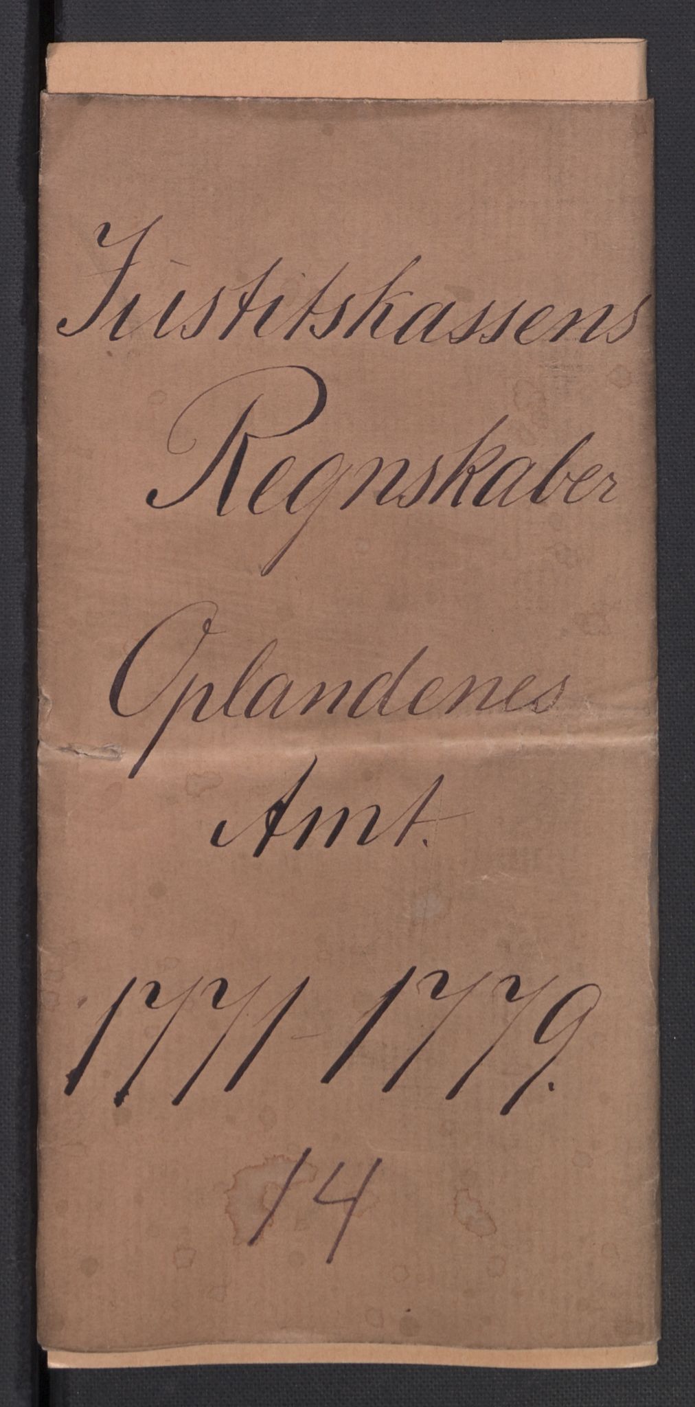 Rentekammeret inntil 1814, Reviderte regnskaper, Mindre regnskaper, AV/RA-EA-4068/Rb/L0014: Opplands amt, 1771-1779, p. 464