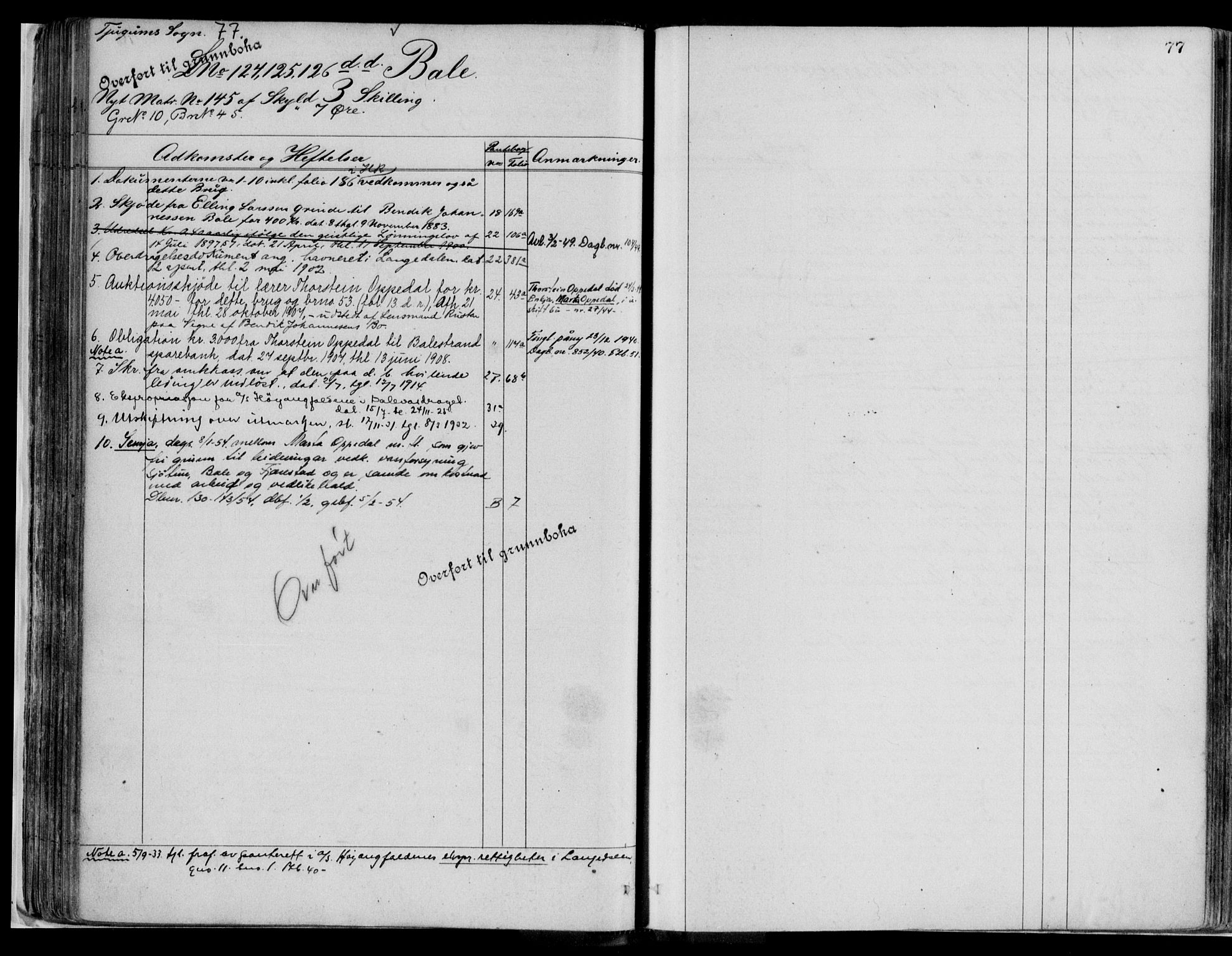 Ytre Sogn tingrett, AV/SAB-A-2601/1/G/Gaa/L0016: Mortgage register no. II.A.a.16, 1800-1950, p. 77