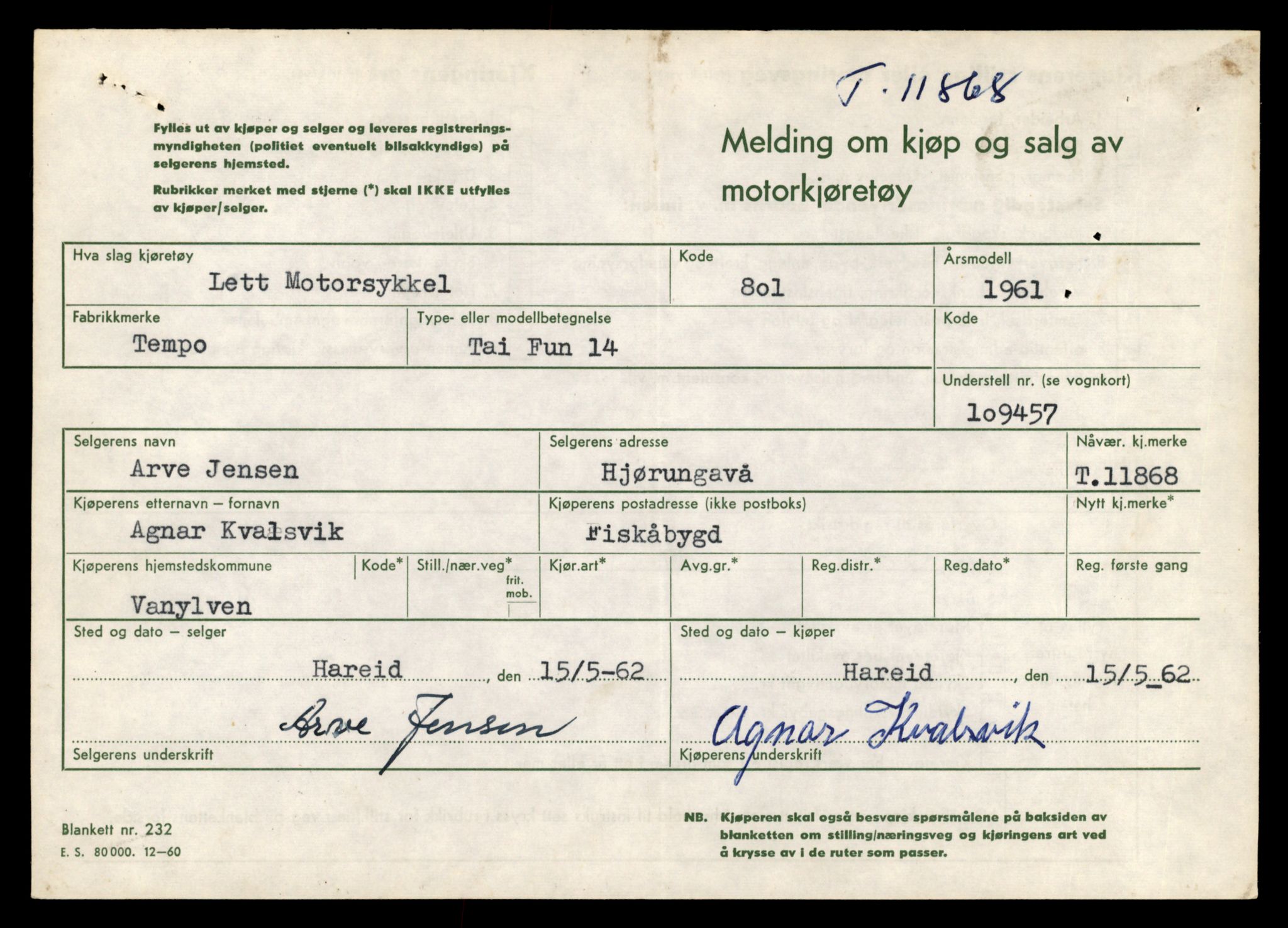 Møre og Romsdal vegkontor - Ålesund trafikkstasjon, AV/SAT-A-4099/F/Fe/L0031: Registreringskort for kjøretøy T 11800 - T 11996, 1927-1998, p. 1295