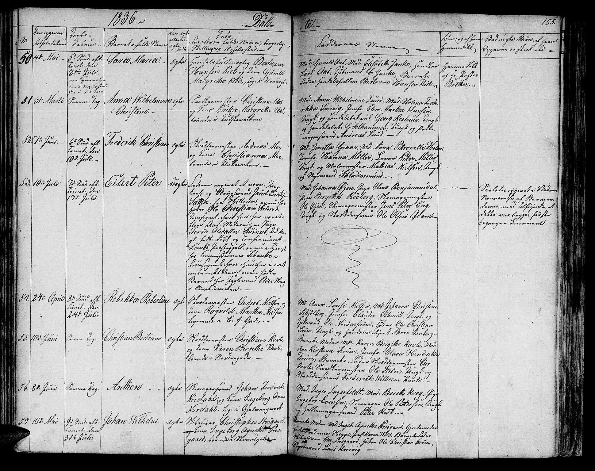 Ministerialprotokoller, klokkerbøker og fødselsregistre - Sør-Trøndelag, SAT/A-1456/602/L0108: Parish register (official) no. 602A06, 1821-1839, p. 155