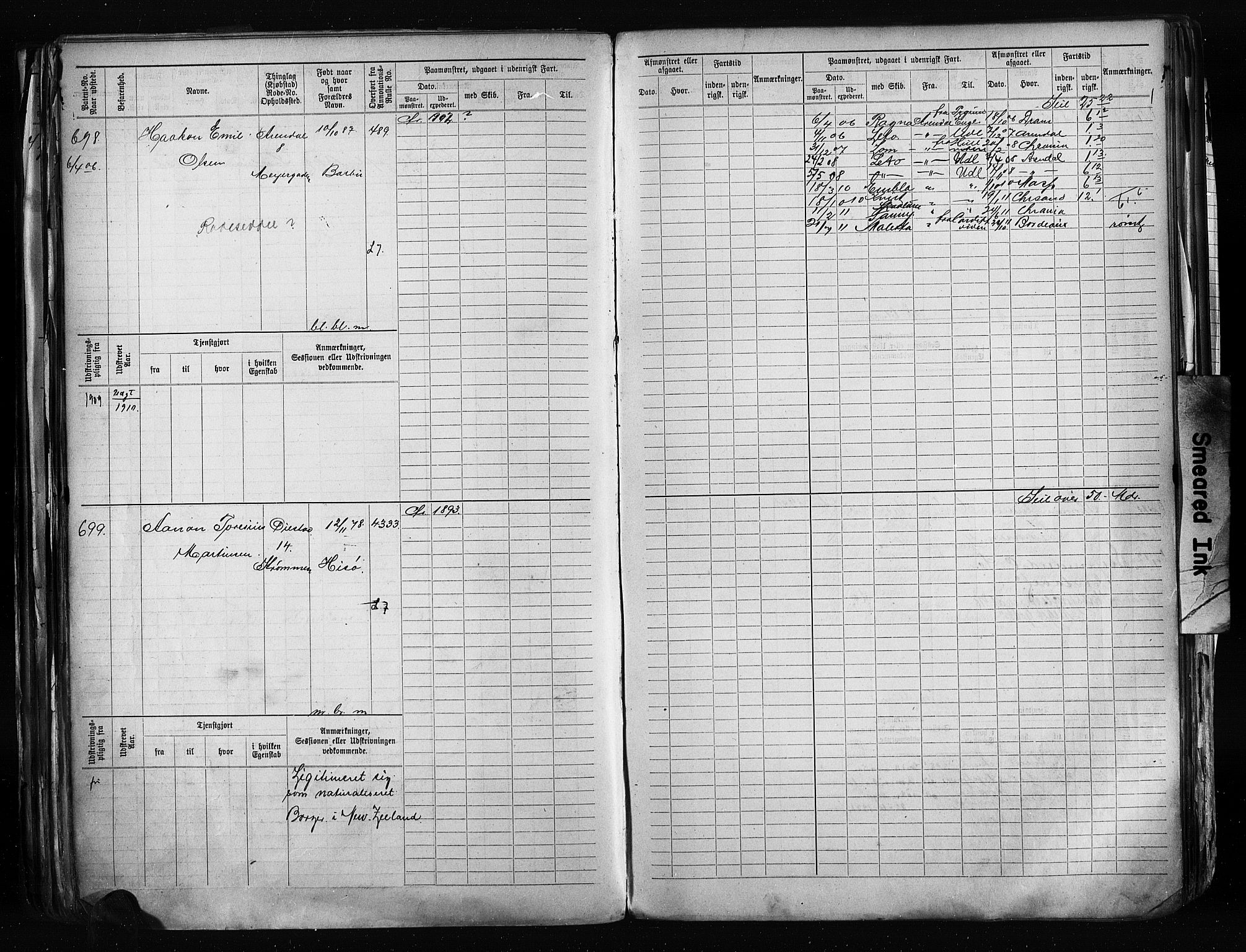 Arendal mønstringskrets, SAK/2031-0012/F/Fb/L0020: Hovedrulle A nr 217-968, S-18, 1900-1910, p. 250