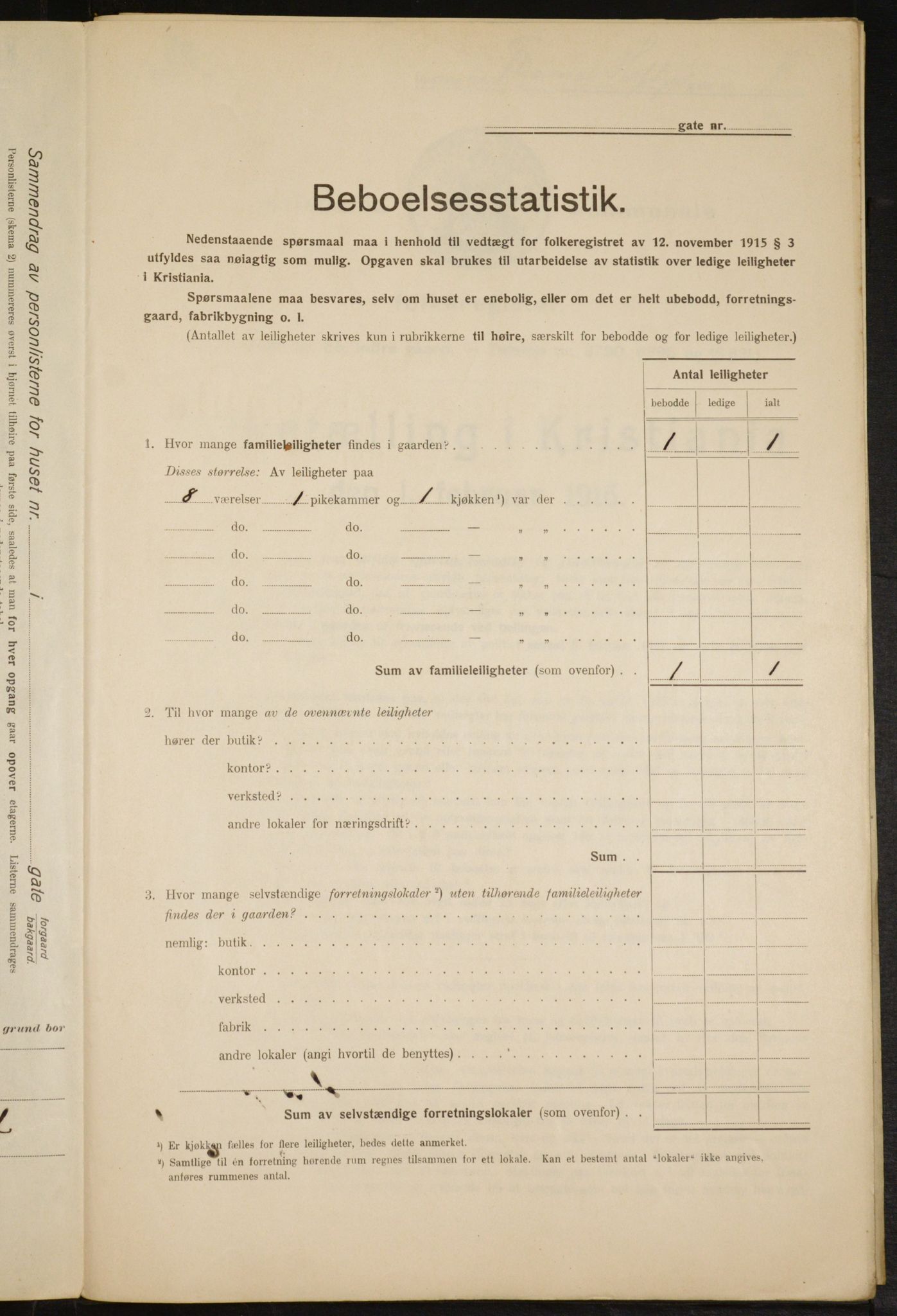 OBA, Municipal Census 1916 for Kristiania, 1916, p. 111854