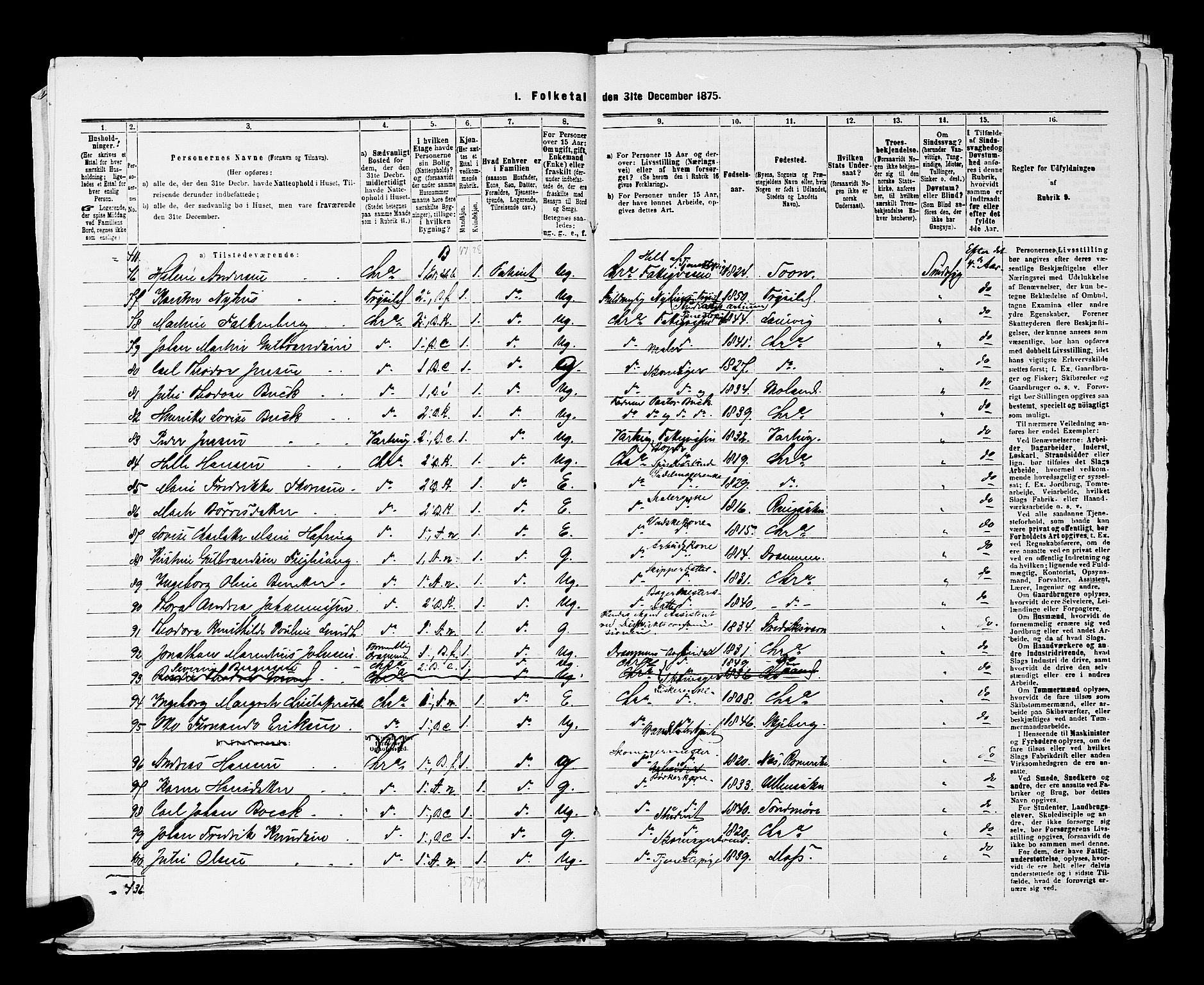 RA, 1875 census for 0301 Kristiania, 1875, p. 1566