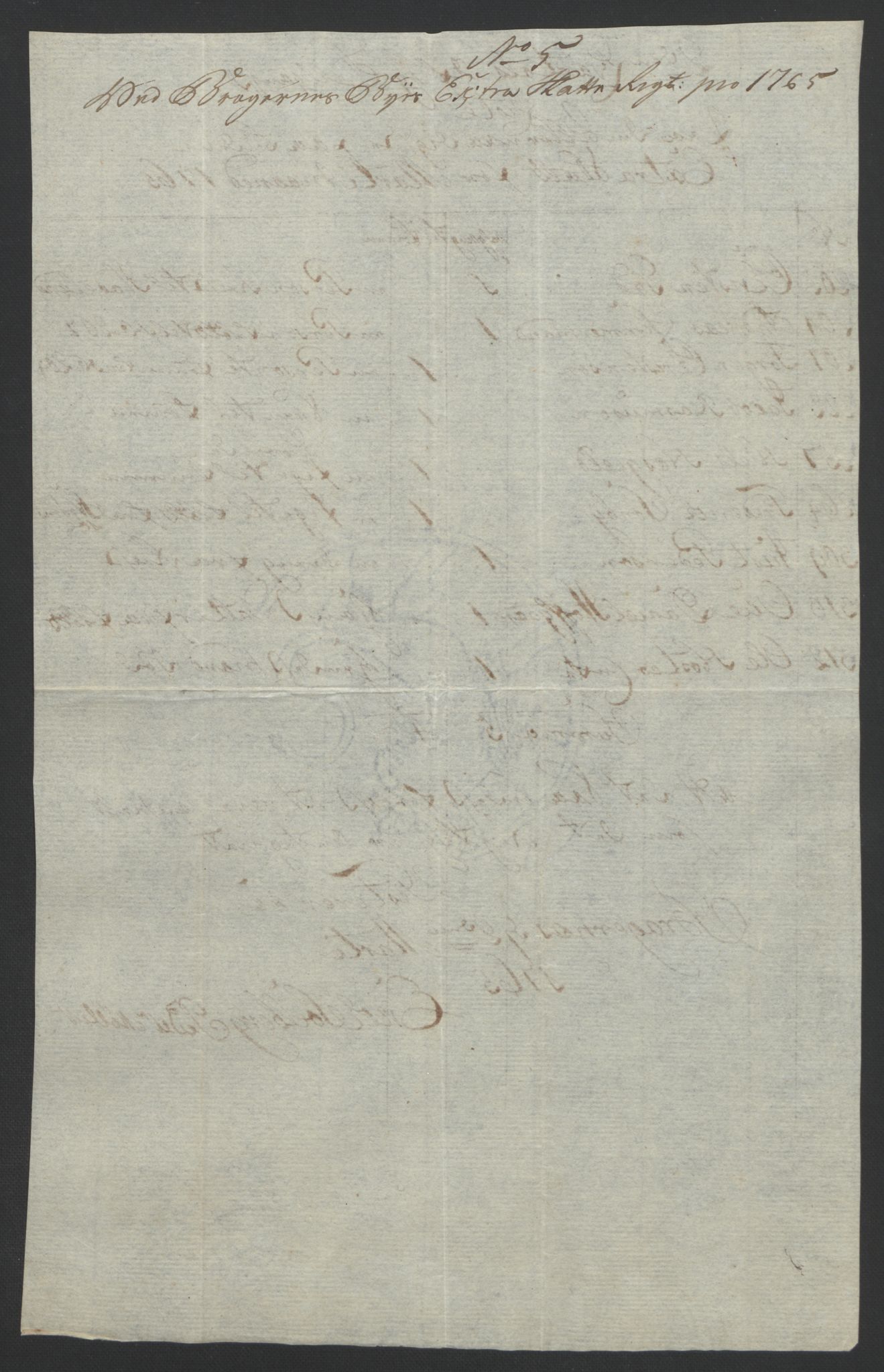 Rentekammeret inntil 1814, Reviderte regnskaper, Byregnskaper, AV/RA-EA-4066/R/Rf/L0119/0001: [F2] Kontribusjonsregnskap / Ekstraskatt, 1762-1767, p. 283