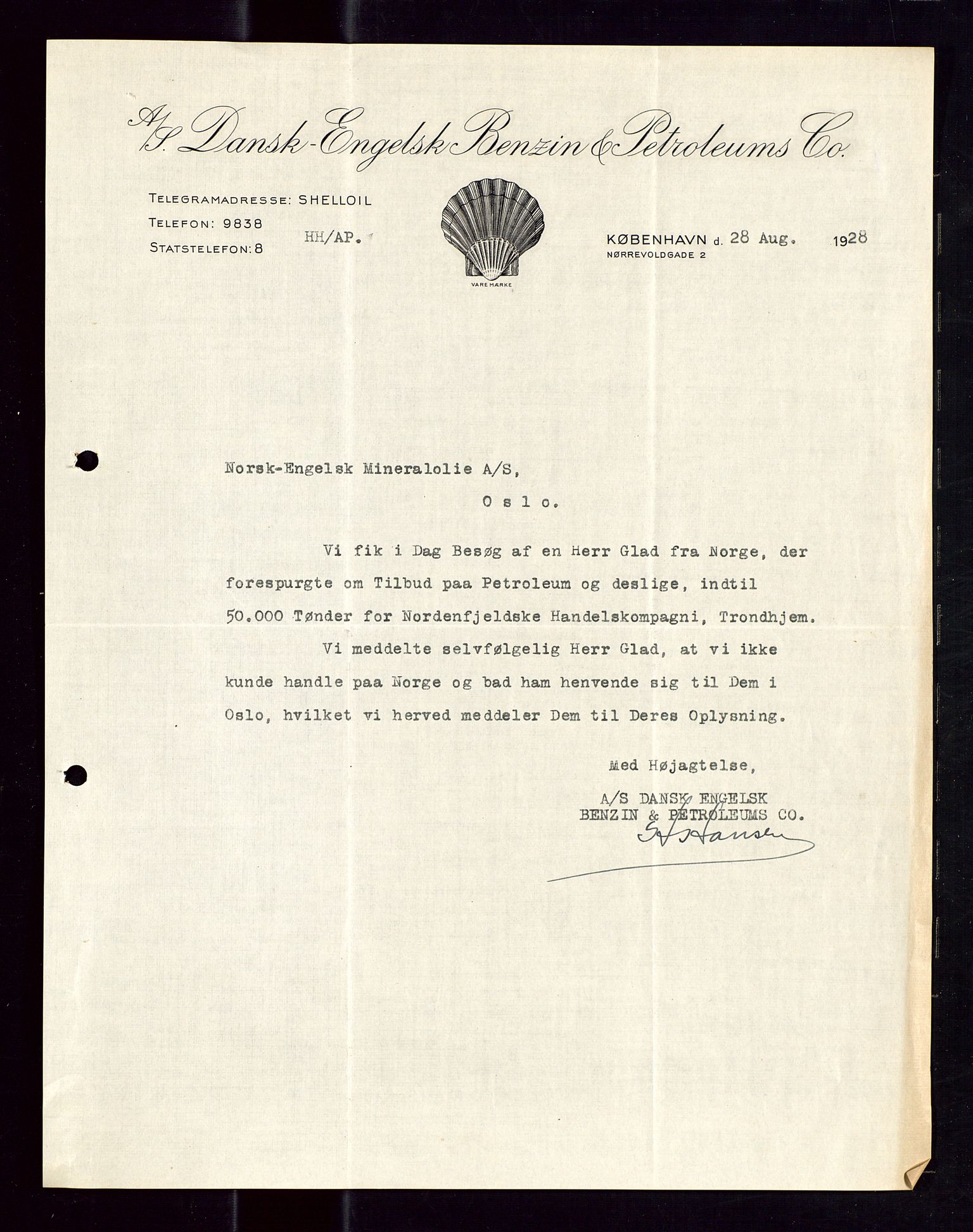 Pa 1521 - A/S Norske Shell, AV/SAST-A-101915/E/Ea/Eaa/L0014: Sjefskorrespondanse, 1927-1928, p. 234