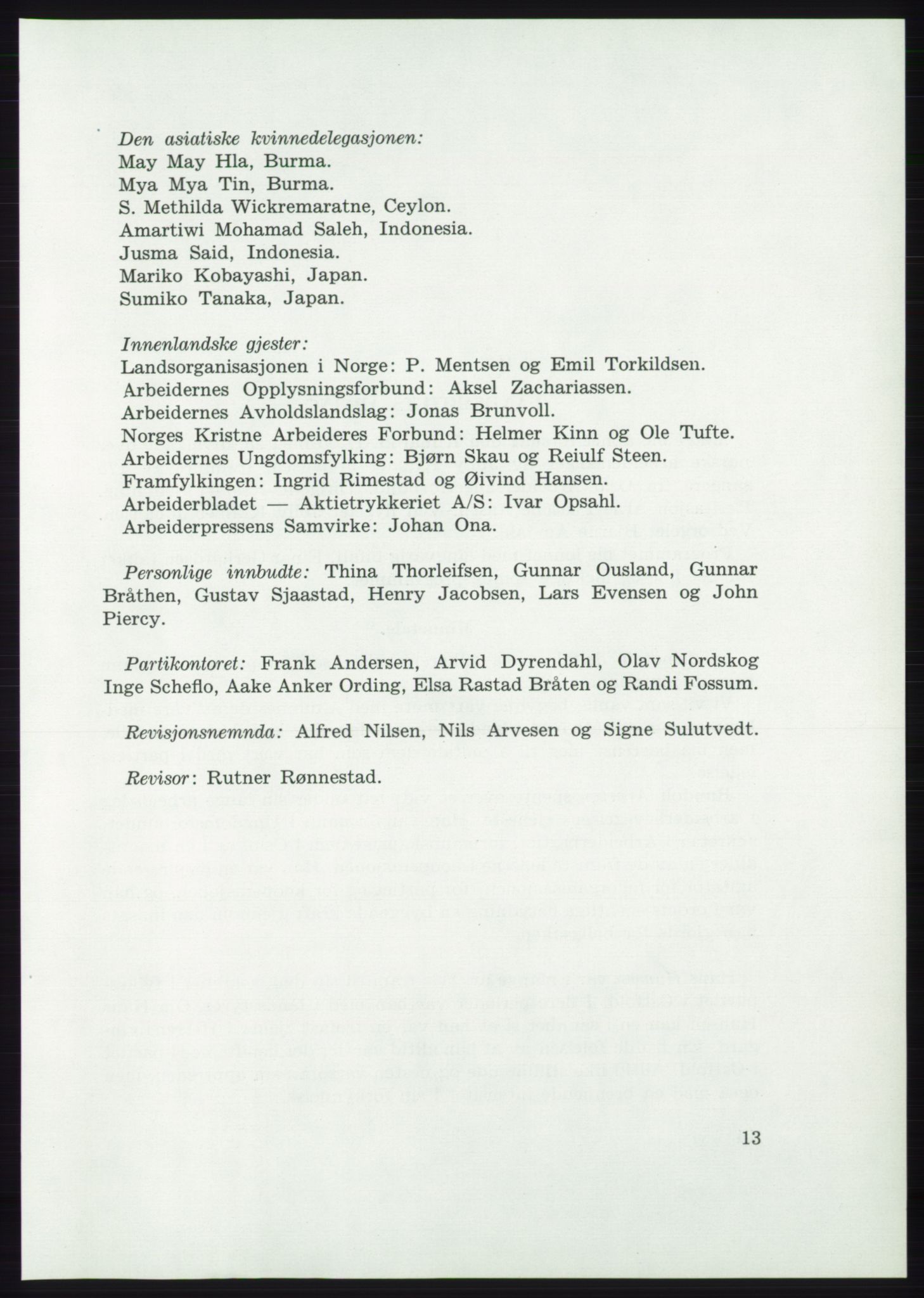 Det norske Arbeiderparti - publikasjoner, AAB/-/-/-: Protokoll over forhandlingene på det 37. ordinære landsmøte 7.-9. mai 1959 i Oslo, 1959, p. 13