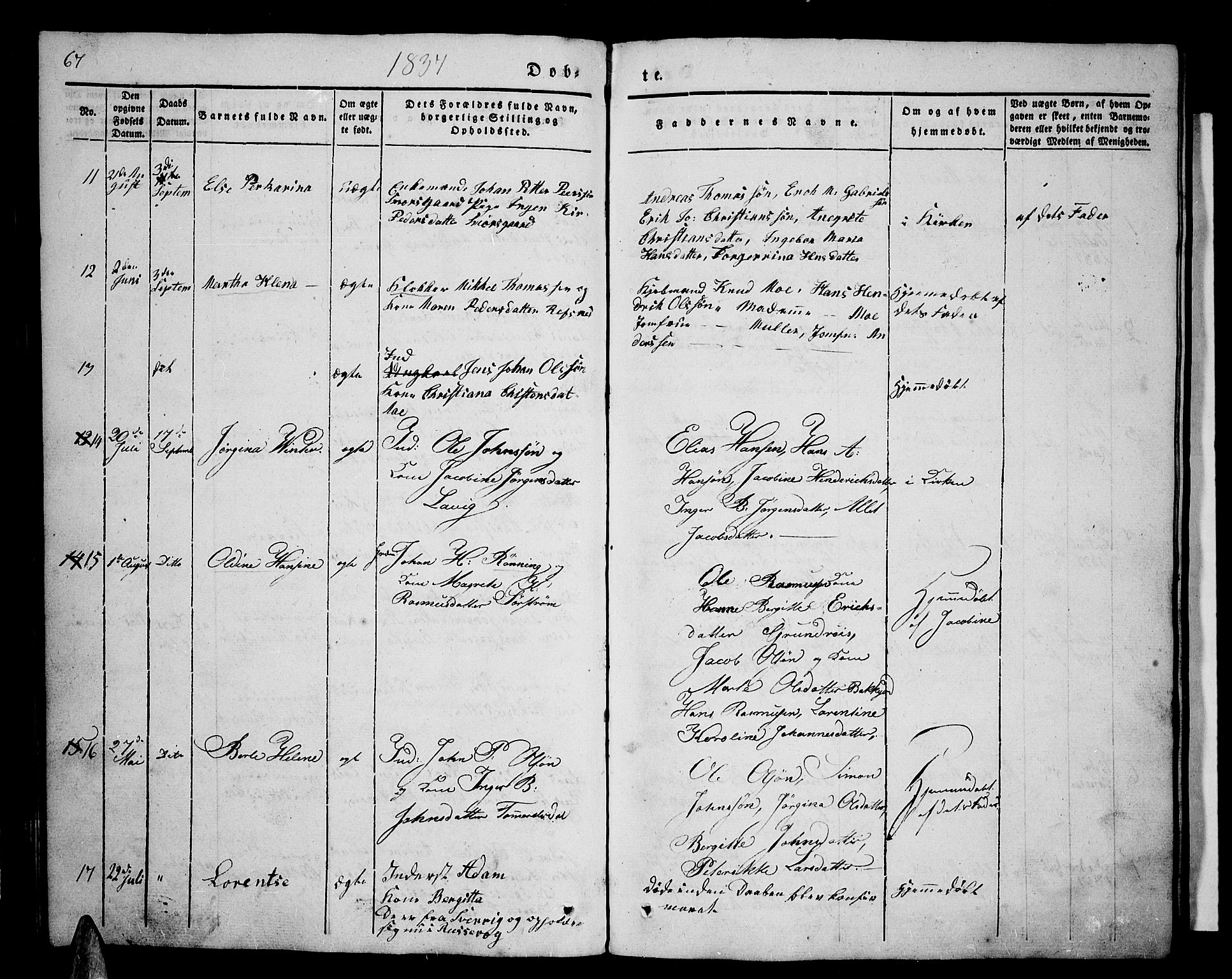 Tranøy sokneprestkontor, AV/SATØ-S-1313/I/Ia/Iab/L0001klokker: Parish register (copy) no. 1, 1835-1853, p. 67