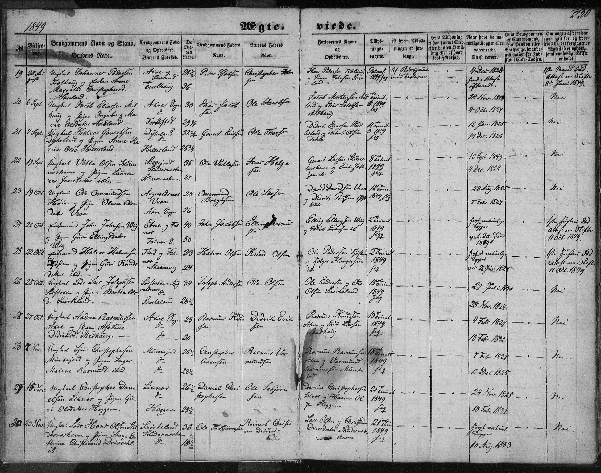 Skudenes sokneprestkontor, AV/SAST-A -101849/H/Ha/Haa/L0005: Parish register (official) no. A 3.2, 1847-1863, p. 330