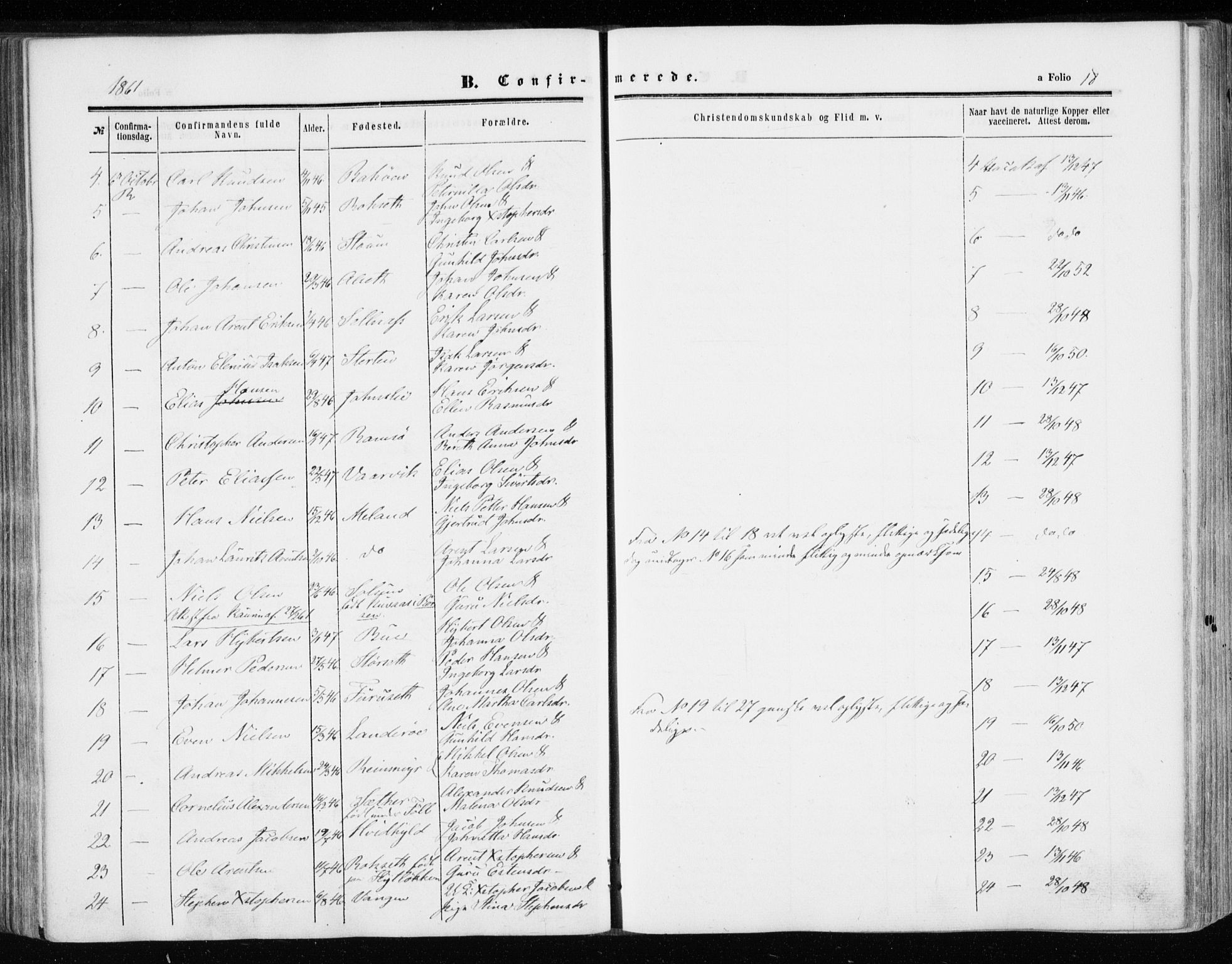 Ministerialprotokoller, klokkerbøker og fødselsregistre - Sør-Trøndelag, AV/SAT-A-1456/646/L0612: Parish register (official) no. 646A10, 1858-1869, p. 18