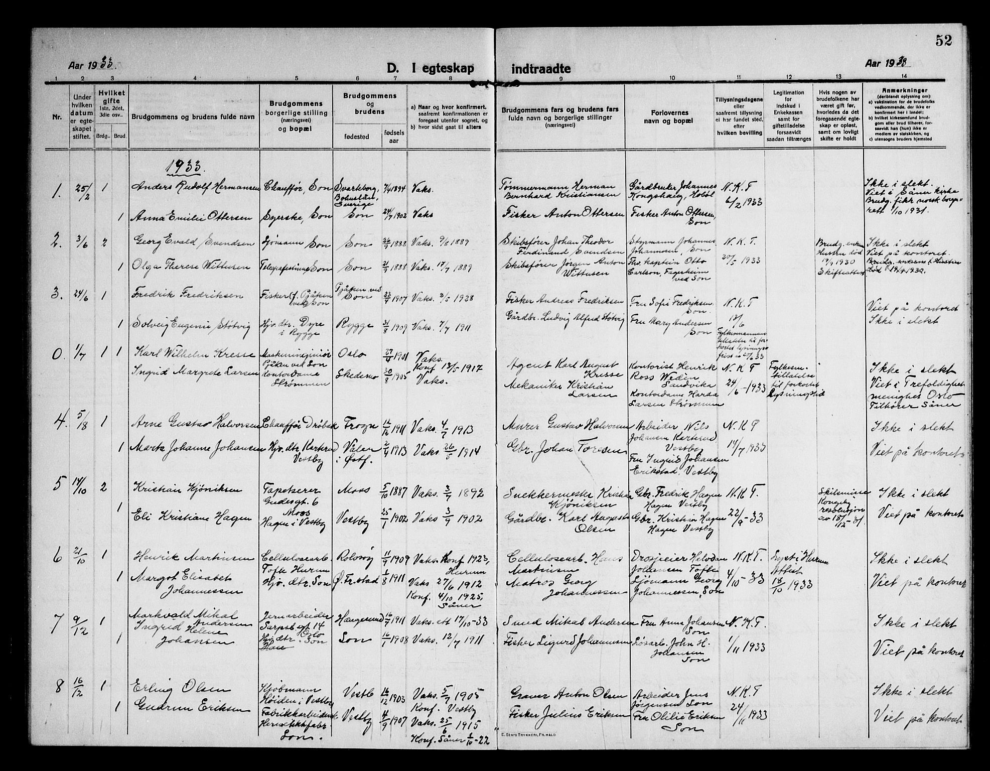 Vestby prestekontor Kirkebøker, AV/SAO-A-10893/G/Gc/L0004: Parish register (copy) no. III 4, 1915-1946, p. 52