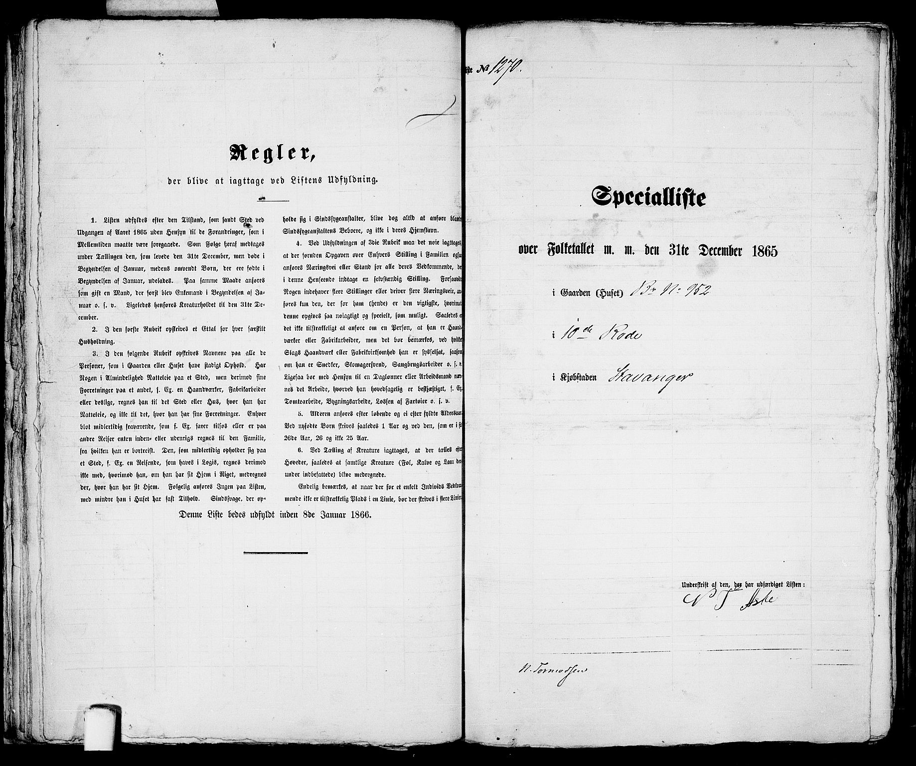 RA, 1865 census for Stavanger, 1865, p. 2570