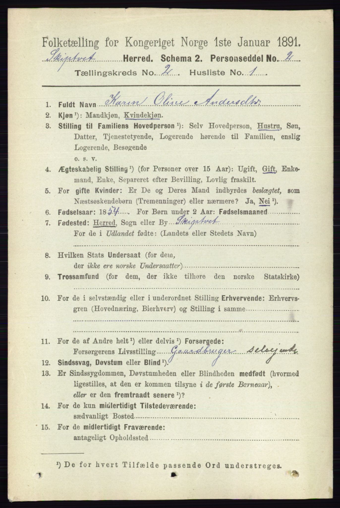 RA, 1891 census for 0127 Skiptvet, 1891, p. 573