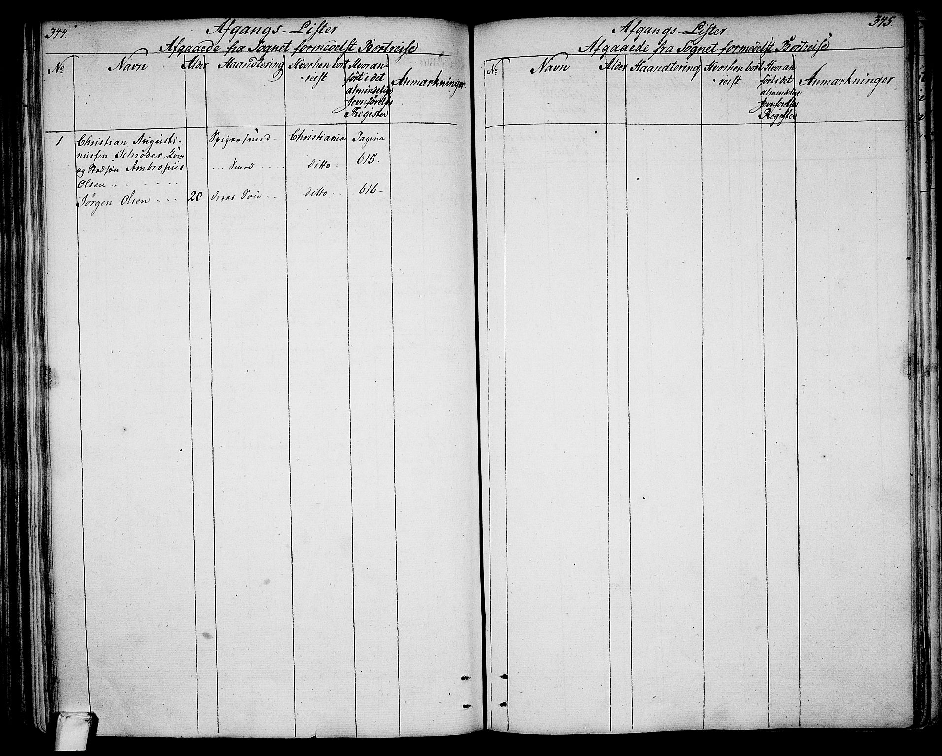 Larvik kirkebøker, SAKO/A-352/G/Ga/L0002: Parish register (copy) no. I 2, 1807-1830, p. 344-345