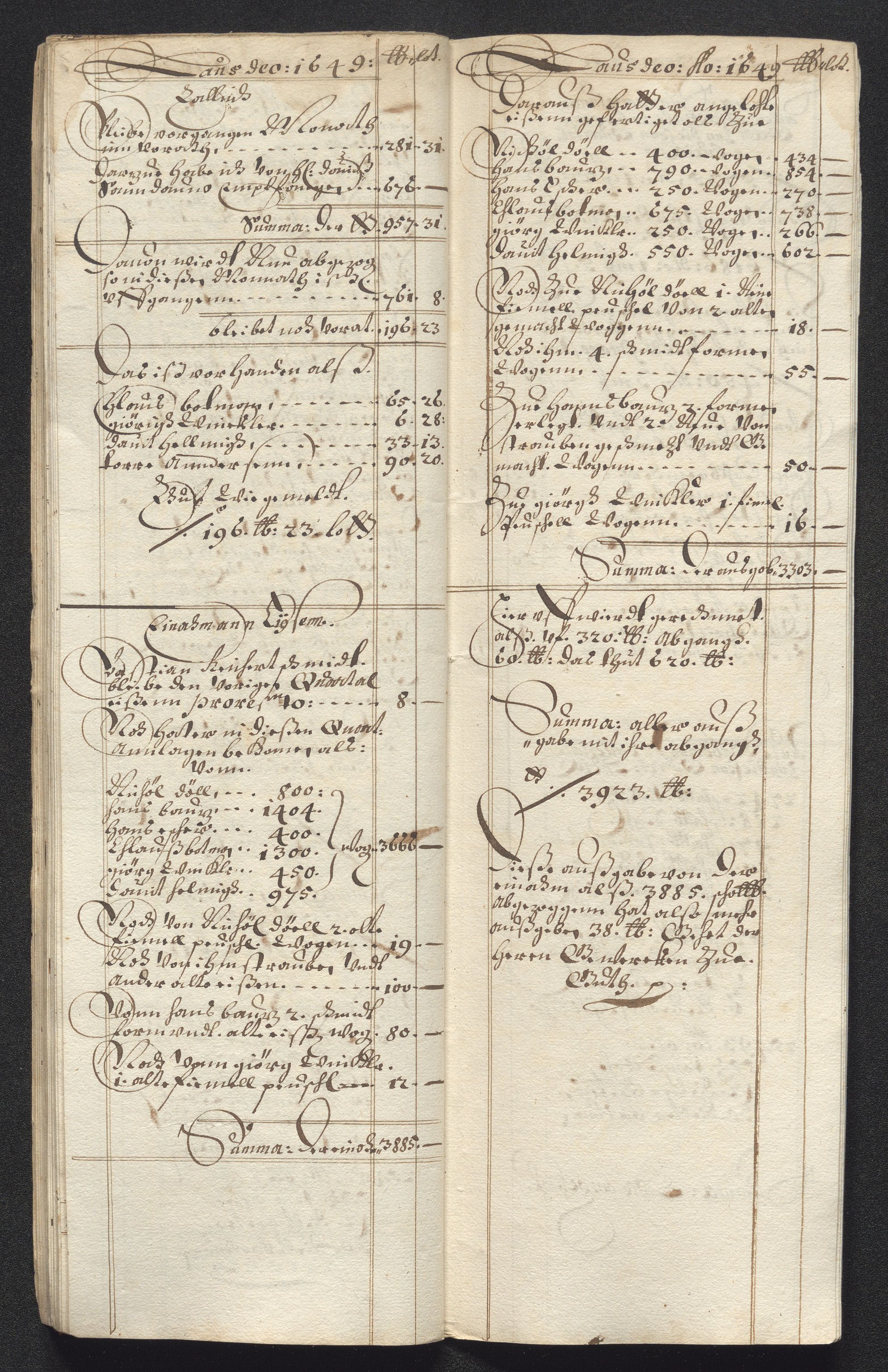 Kongsberg Sølvverk 1623-1816, SAKO/EA-3135/001/D/Dc/Dcd/L0023: Utgiftsregnskap for gruver m.m., 1649, p. 314