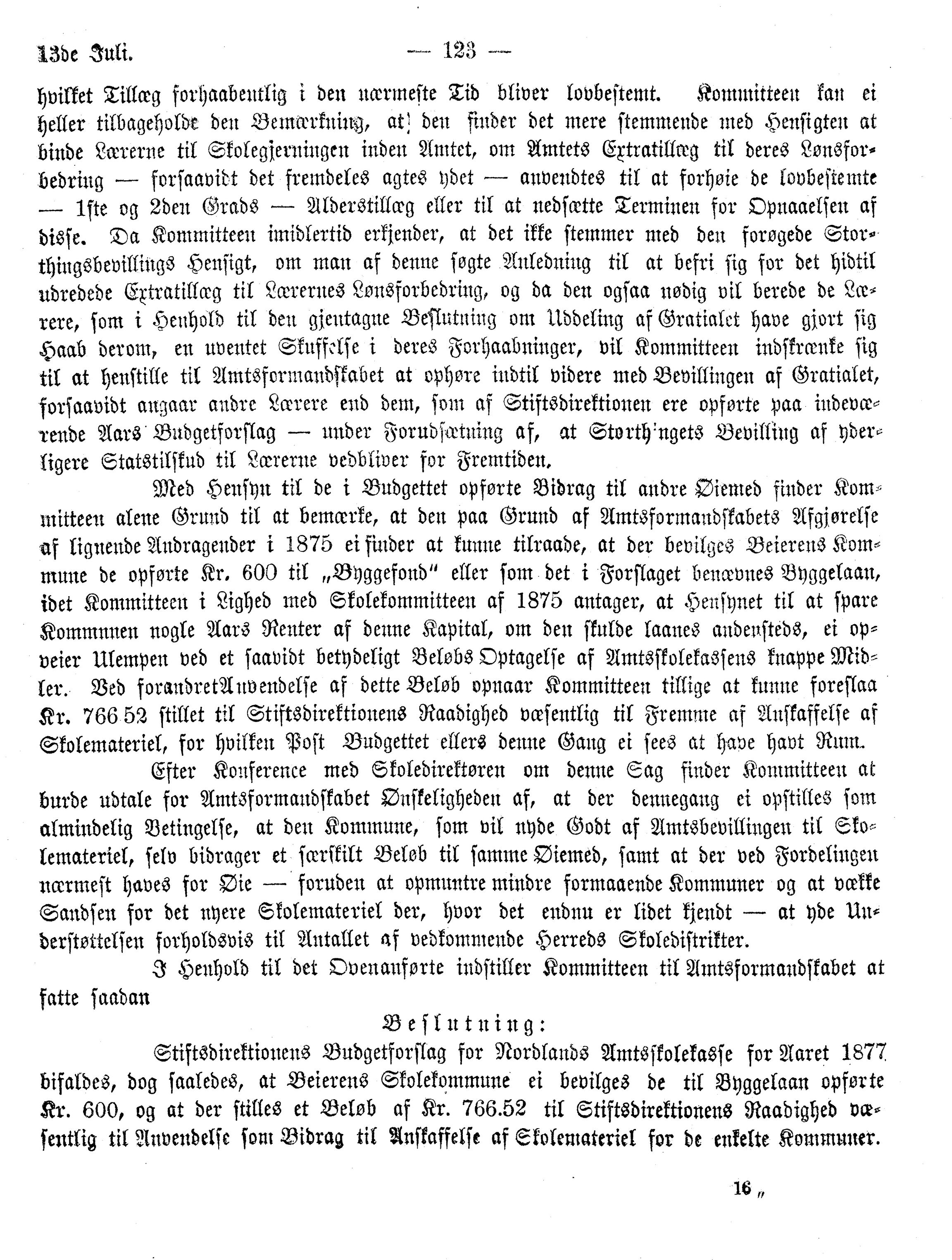 Nordland Fylkeskommune. Fylkestinget, AIN/NFK-17/176/A/Ac/L0010: Fylkestingsforhandlinger 1874-1880, 1874-1880