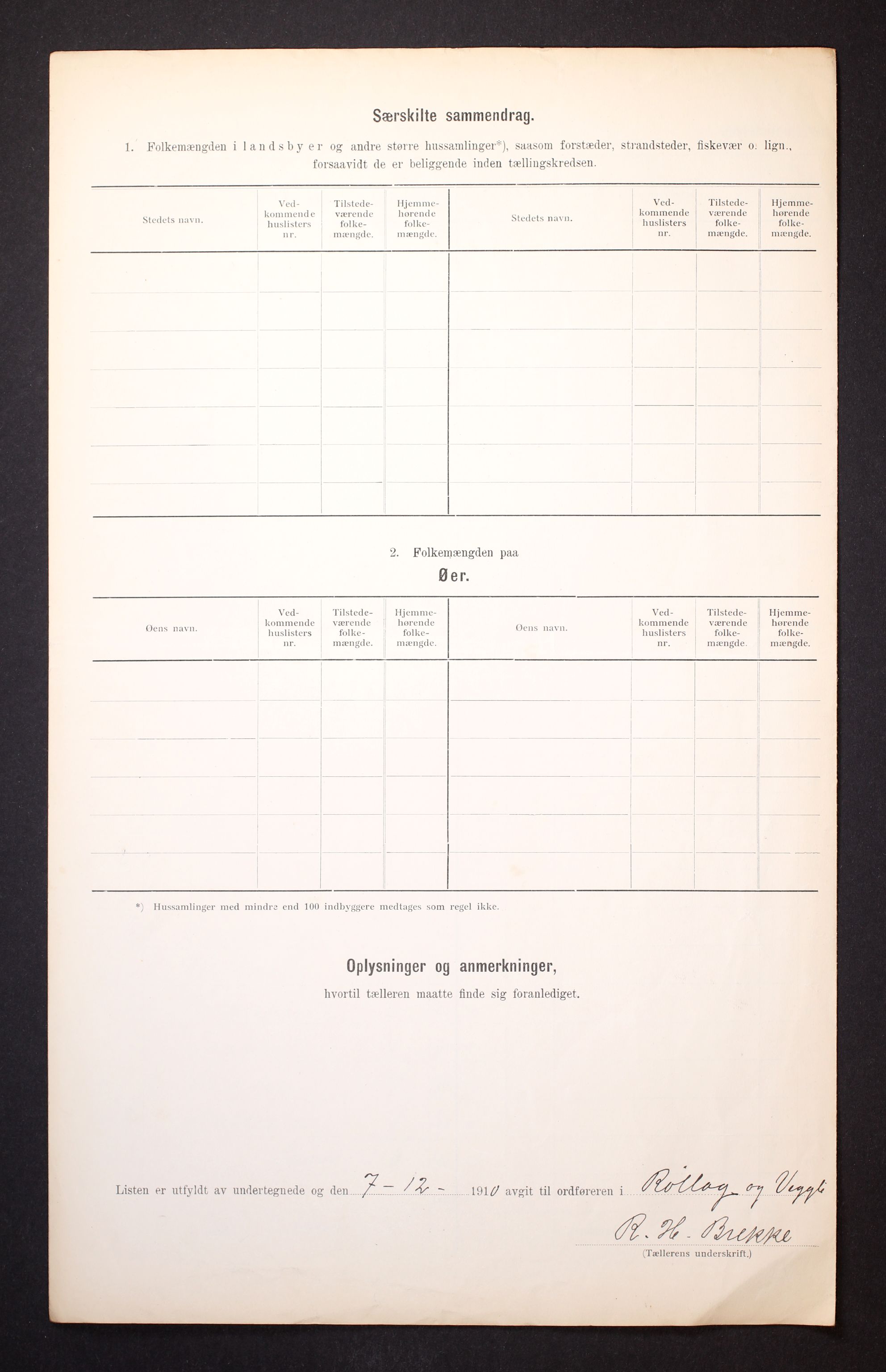 RA, 1910 census for Rollag, 1910, p. 30