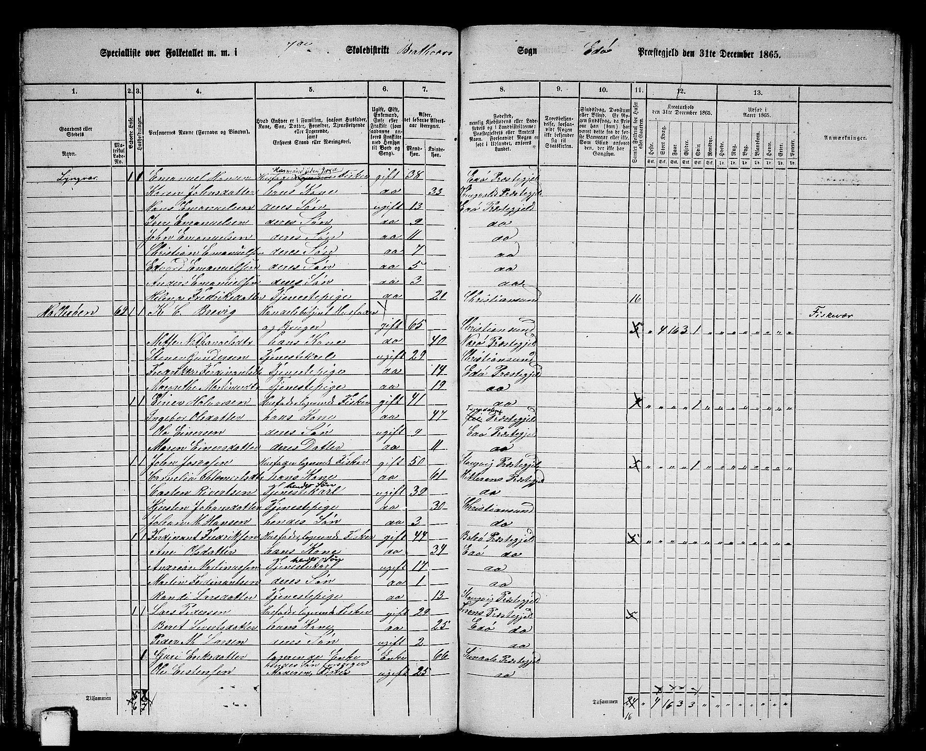 RA, 1865 census for Edøy, 1865, p. 109