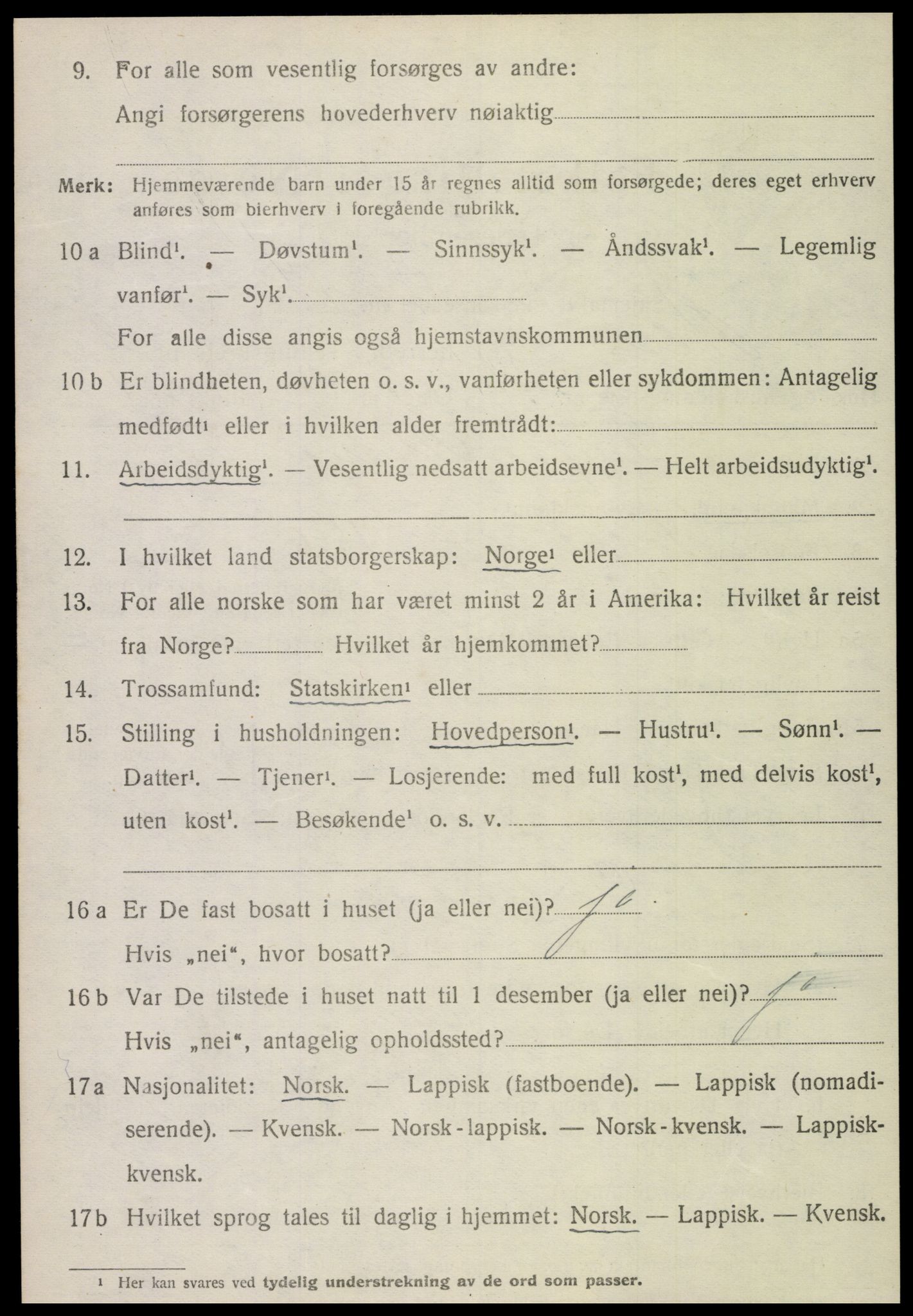 SAT, 1920 census for Åsen, 1920, p. 2053