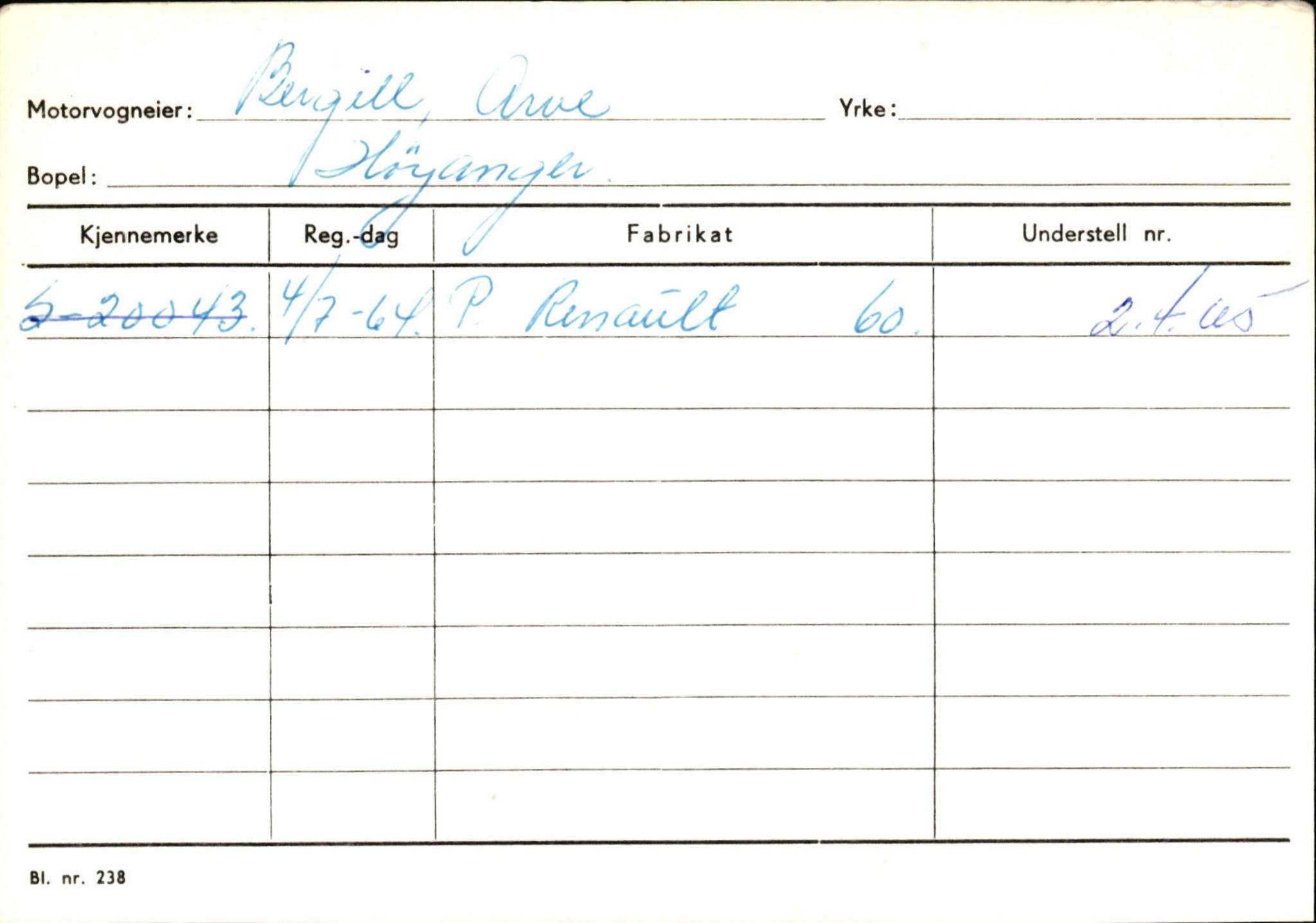 Statens vegvesen, Sogn og Fjordane vegkontor, SAB/A-5301/4/F/L0130: Eigarregister Eid T-Å. Høyanger A-O, 1945-1975, p. 585