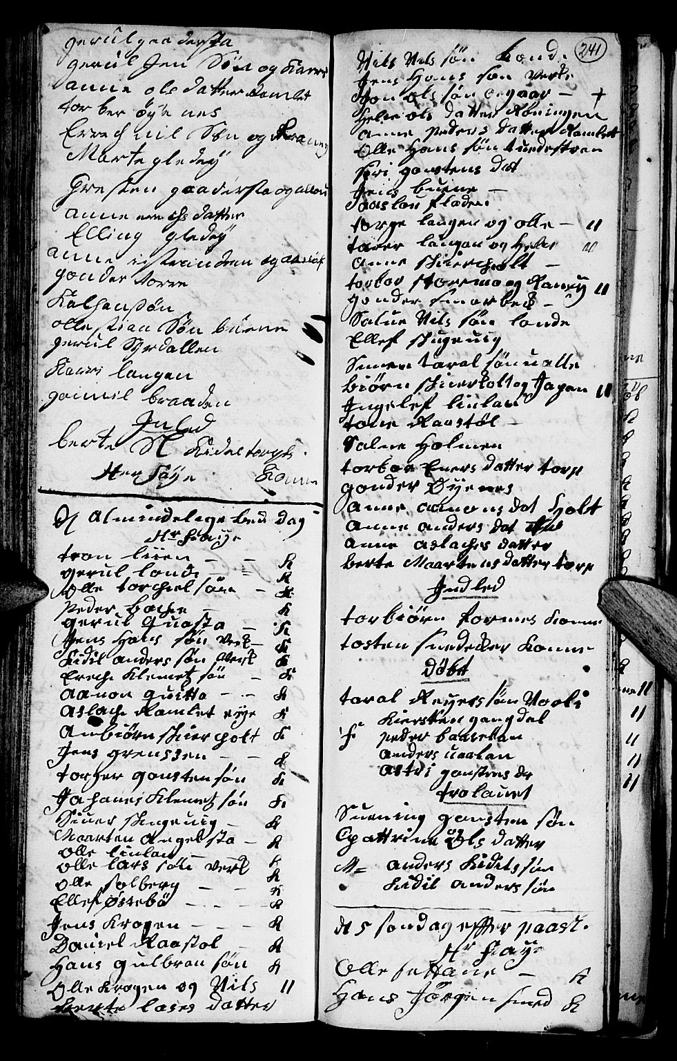 Holt sokneprestkontor, SAK/1111-0021/F/Fb/L0004: Parish register (copy) no. B 4, 1730-1746, p. 241