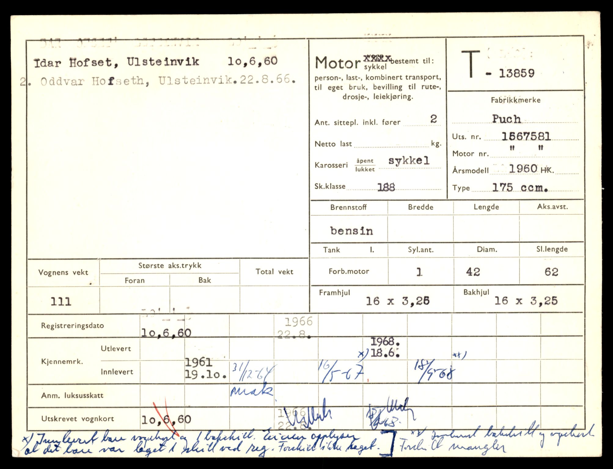 Møre og Romsdal vegkontor - Ålesund trafikkstasjon, AV/SAT-A-4099/F/Fe/L0041: Registreringskort for kjøretøy T 13710 - T 13905, 1927-1998, p. 2683