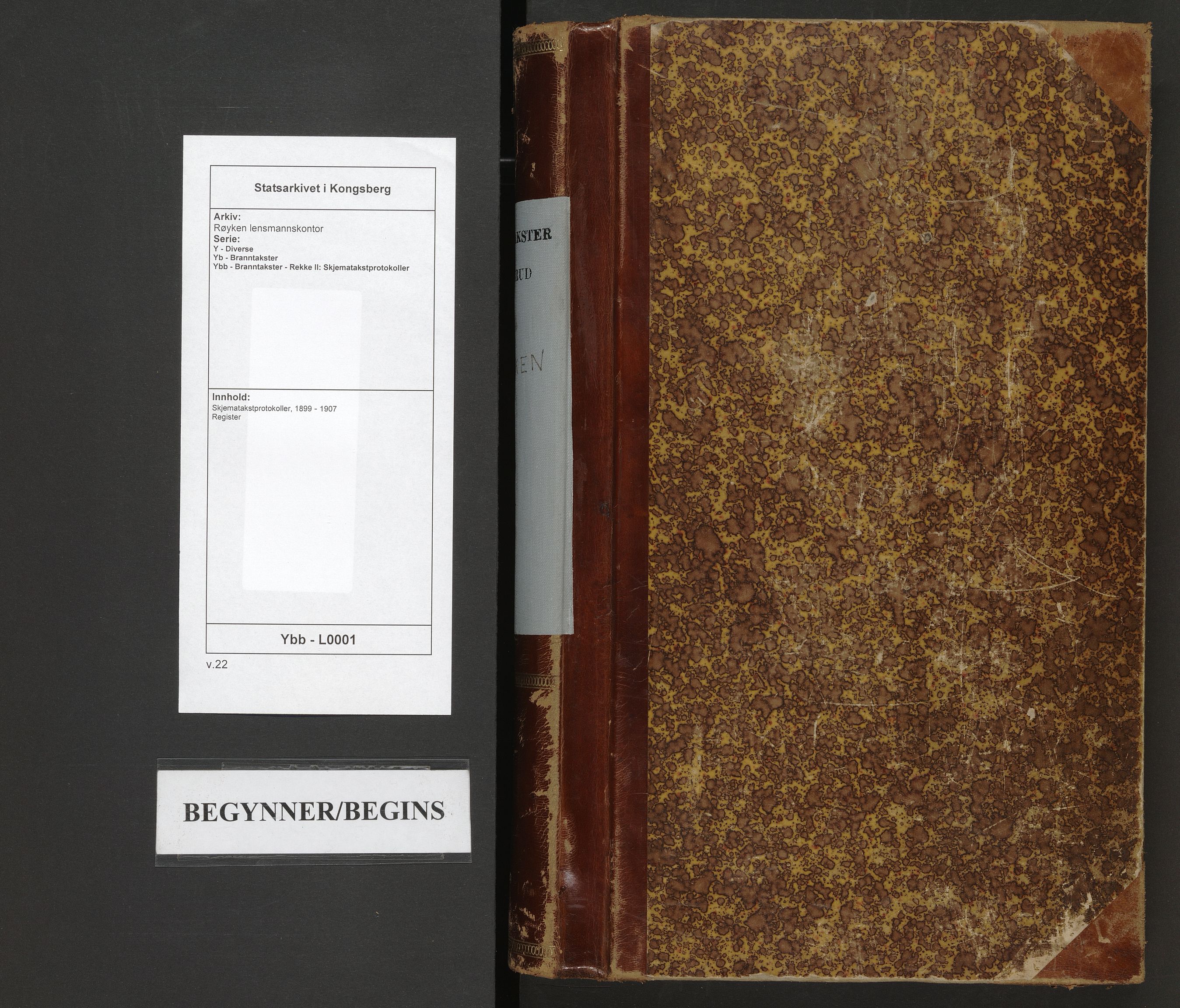 Røyken lensmannskontor, AV/SAKO-A-522/Y/Yb/Ybb/L0001: Skjematakstprotokoller, 1899-1907