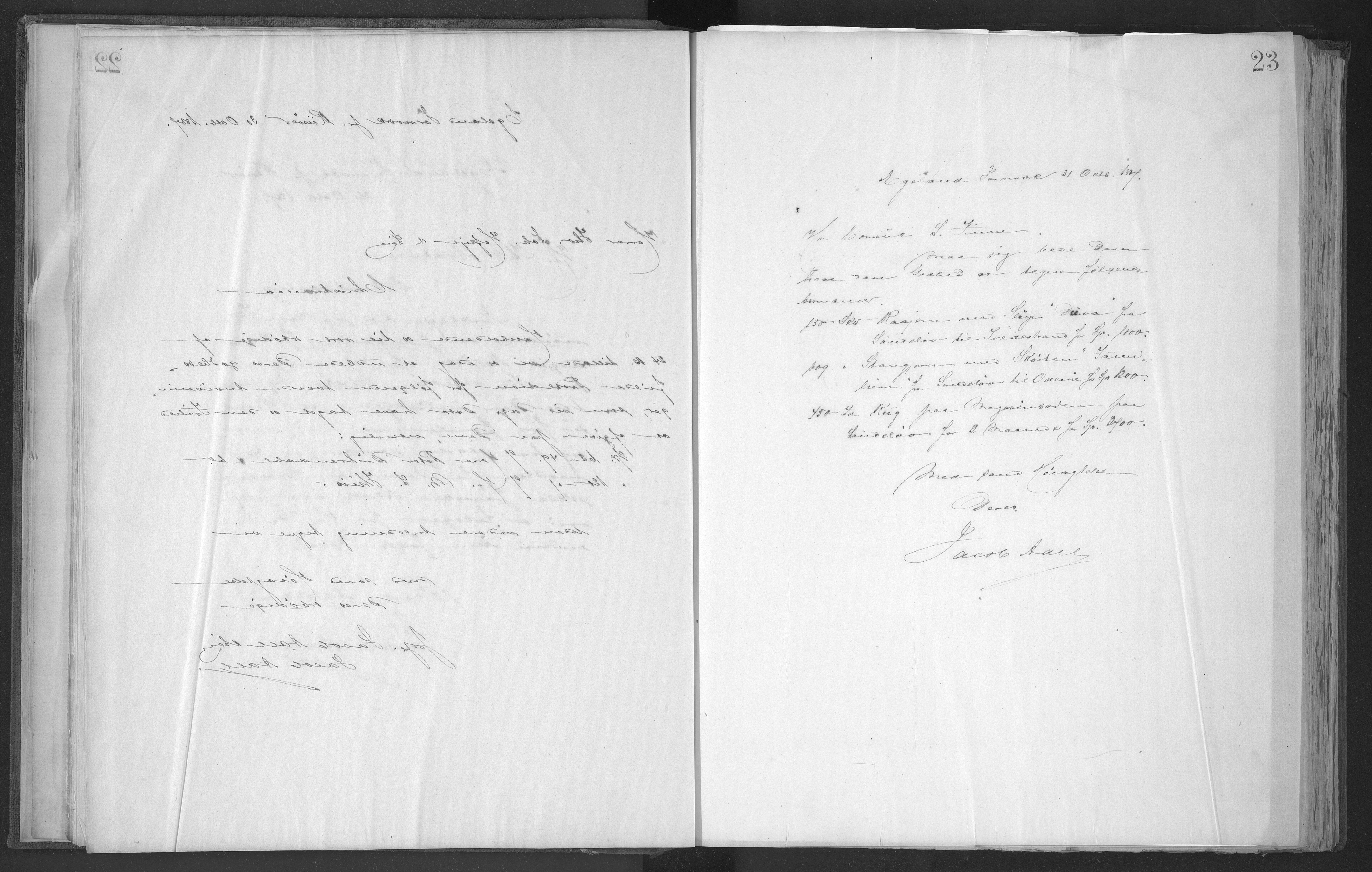 Egelands Jernverk, AAKS/PA-1907/01/L0004: Kopibok, 1867-1869, p. 23