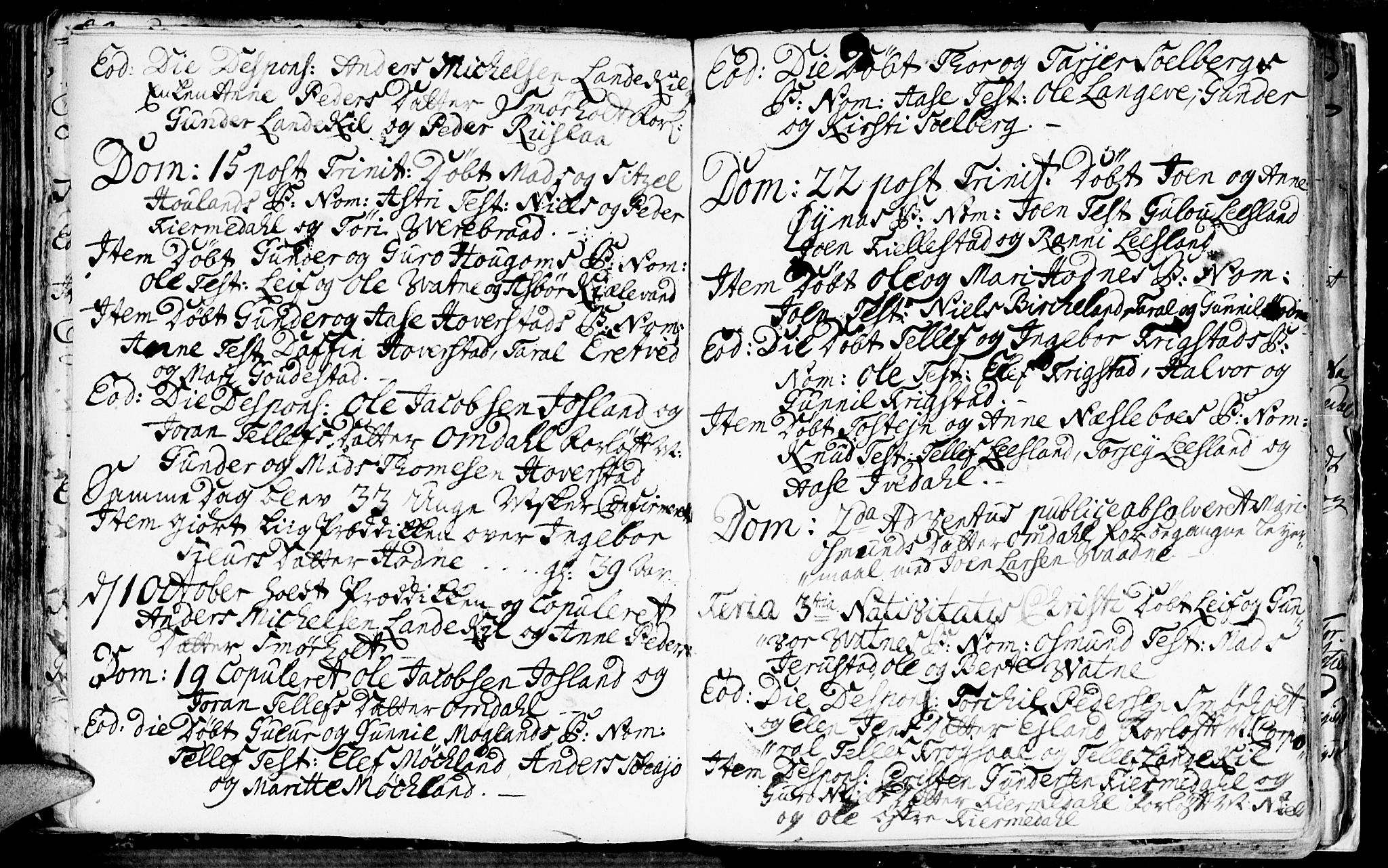 Evje sokneprestkontor, AV/SAK-1111-0008/F/Fa/Fac/L0001: Parish register (official) no. A 1, 1705-1764, p. 285-286