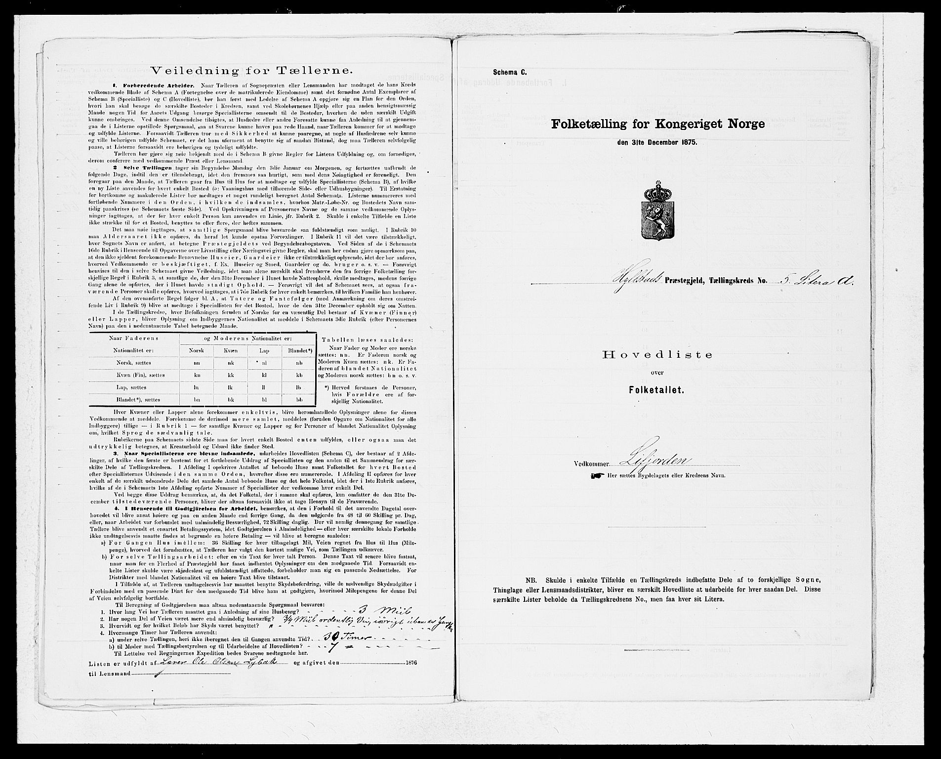 SAB, 1875 census for 1413P Hyllestad, 1875, p. 8